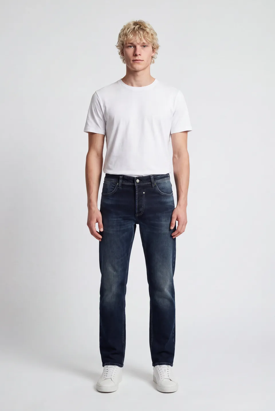 Teddy Smith Reg L32 jean droit deep blue homme coton