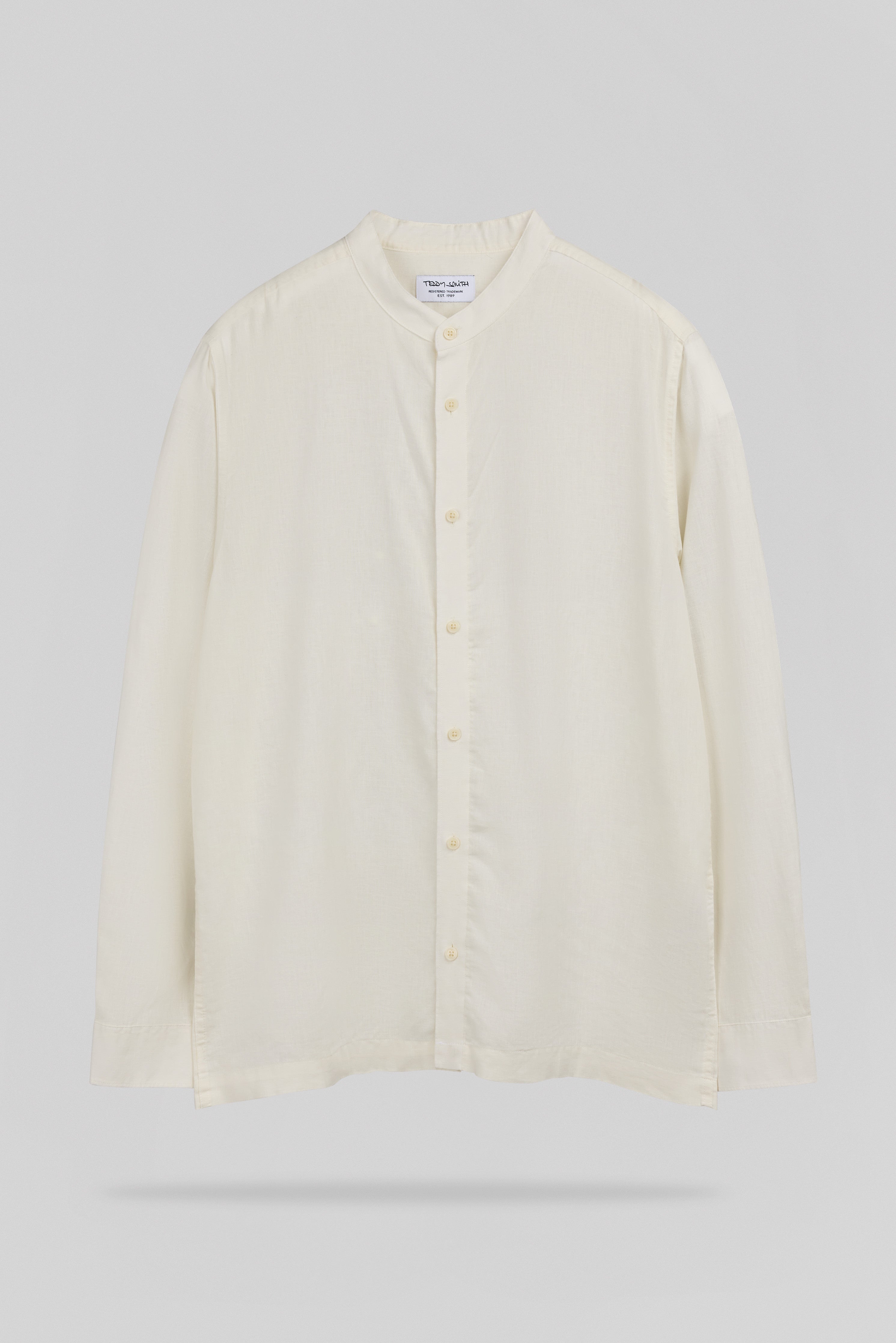Teddy Smith C-JORD ML chemise homme col mao cream