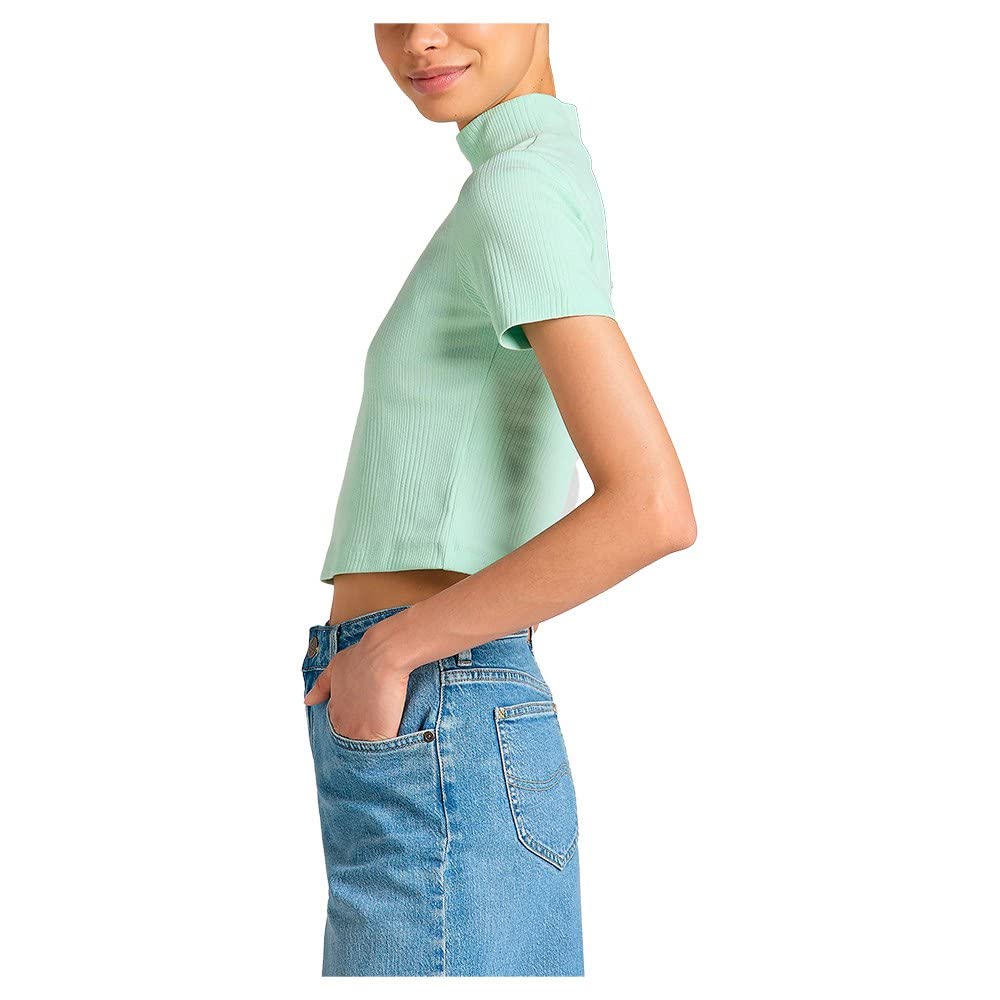 Lee Rib Shrunken t-shirt écru côtelé femme