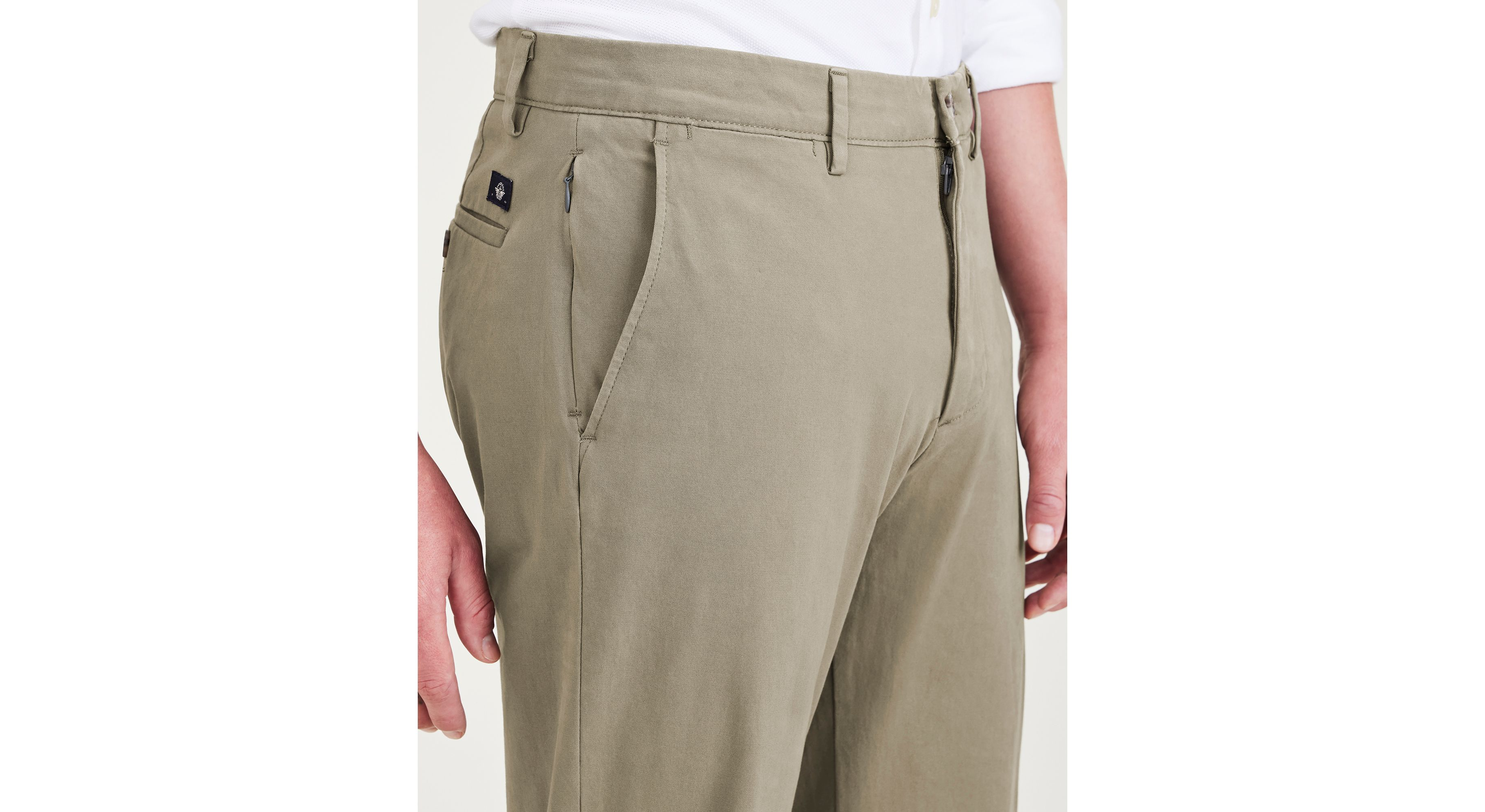 Dockers Crafted Khaki Slim Fit chino camouflage vert stretch