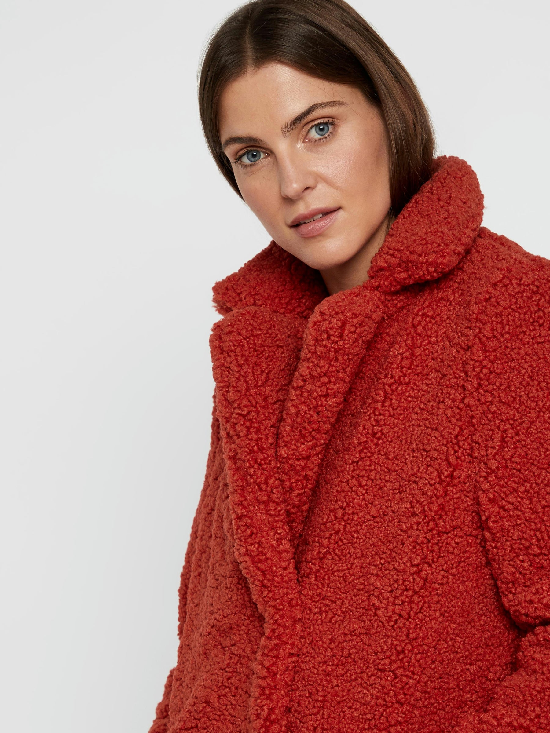 Noisy May manteau teddy boutons doublé 77 cm