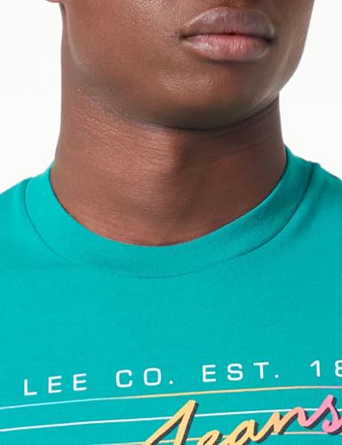 Lee t-shirt homme vert motif années 80 en coton