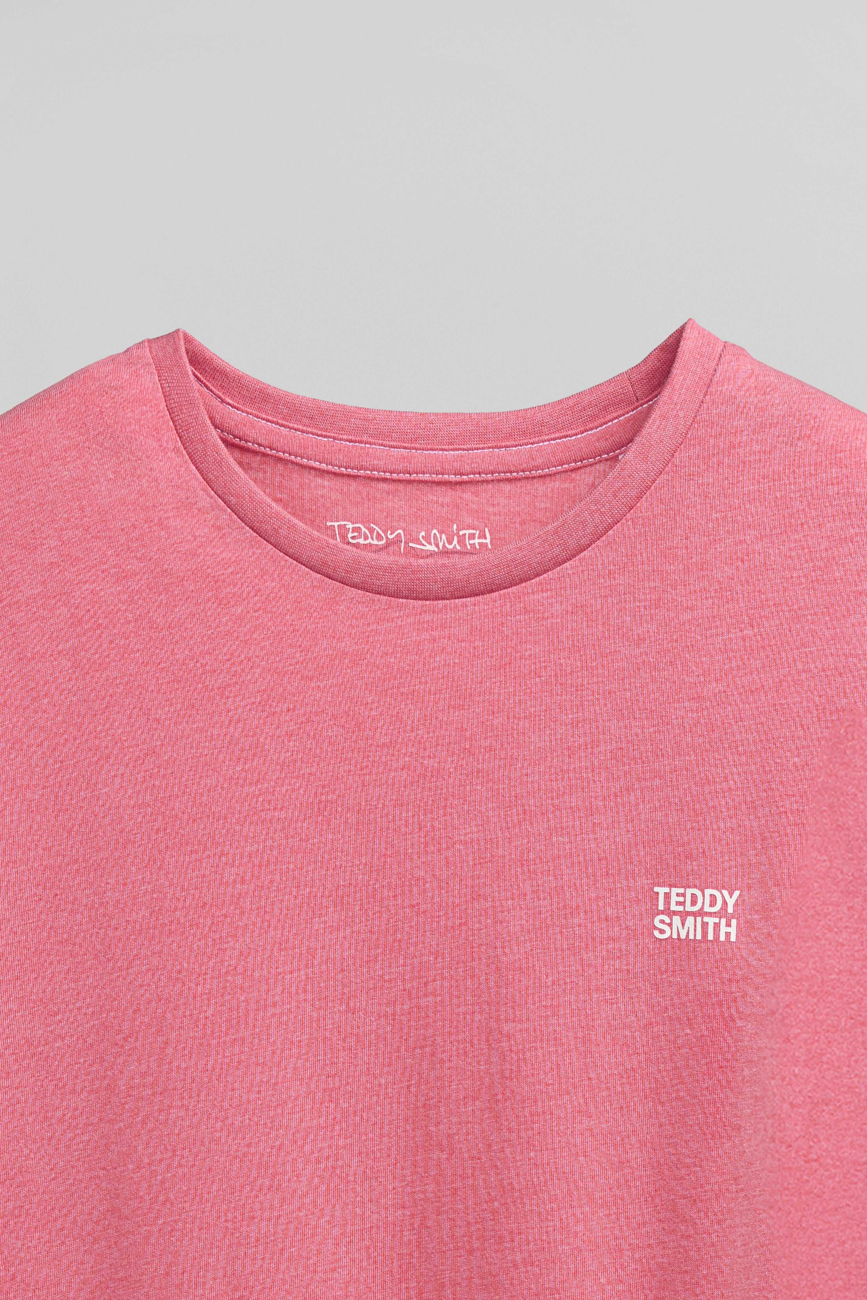 Teddy Smith The Tee 1 MC T-shirt rose vif coton