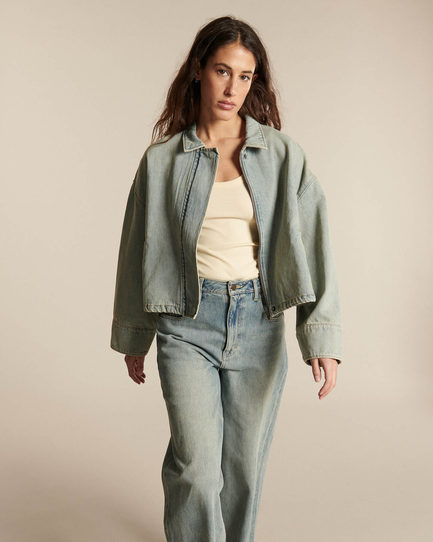 Labdip Baker GB 20 veste jean Dirty Blue droite
