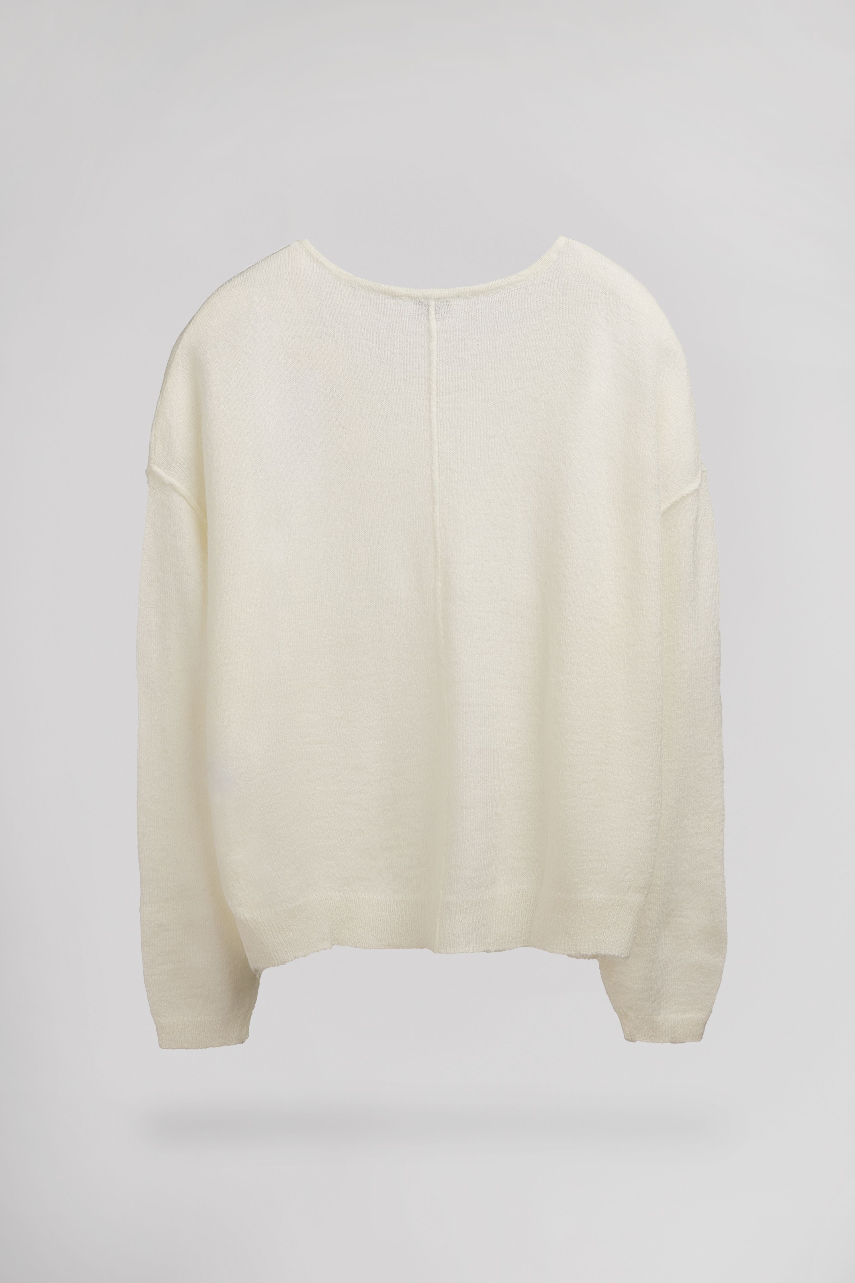 Teddy Smith P-Petille Middle White pull mohair col bateau