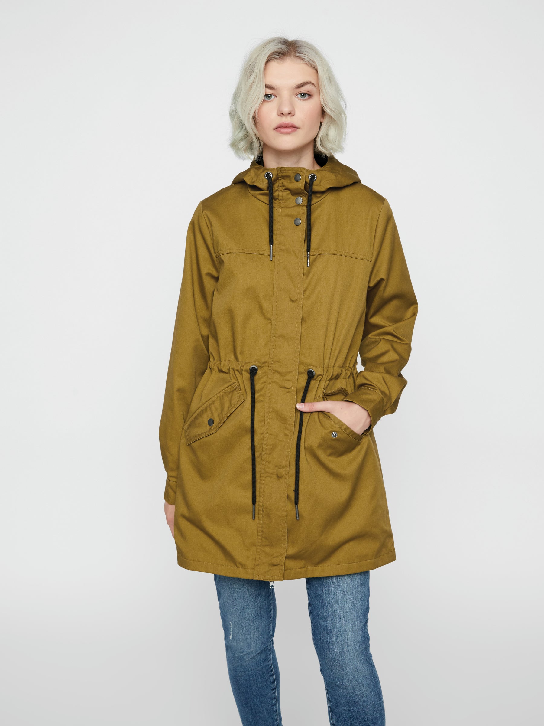 Noisy May veste longue à capuche coton 83 cm