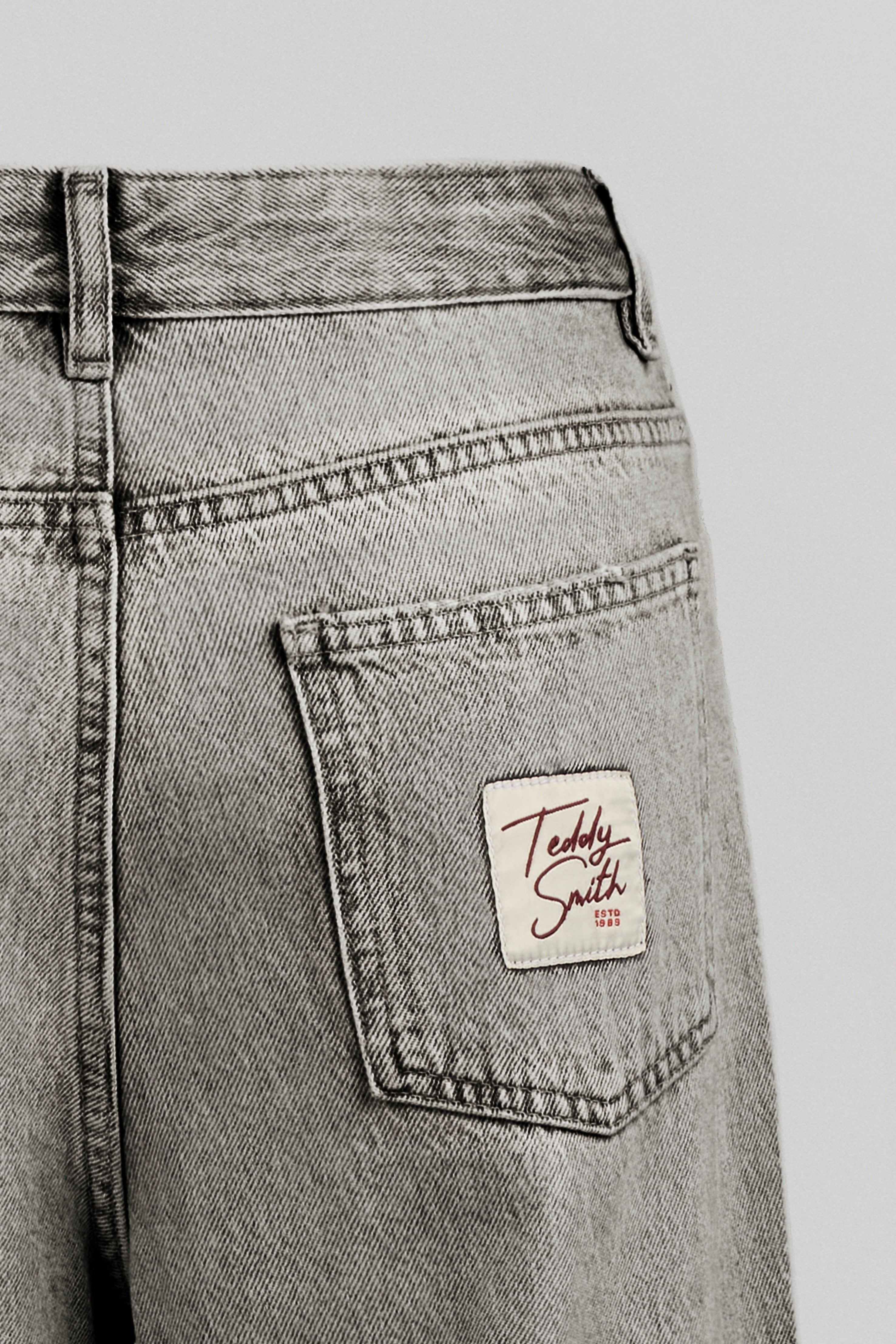 Teddy Smith P-Electra Grey jean droit gris taille haute