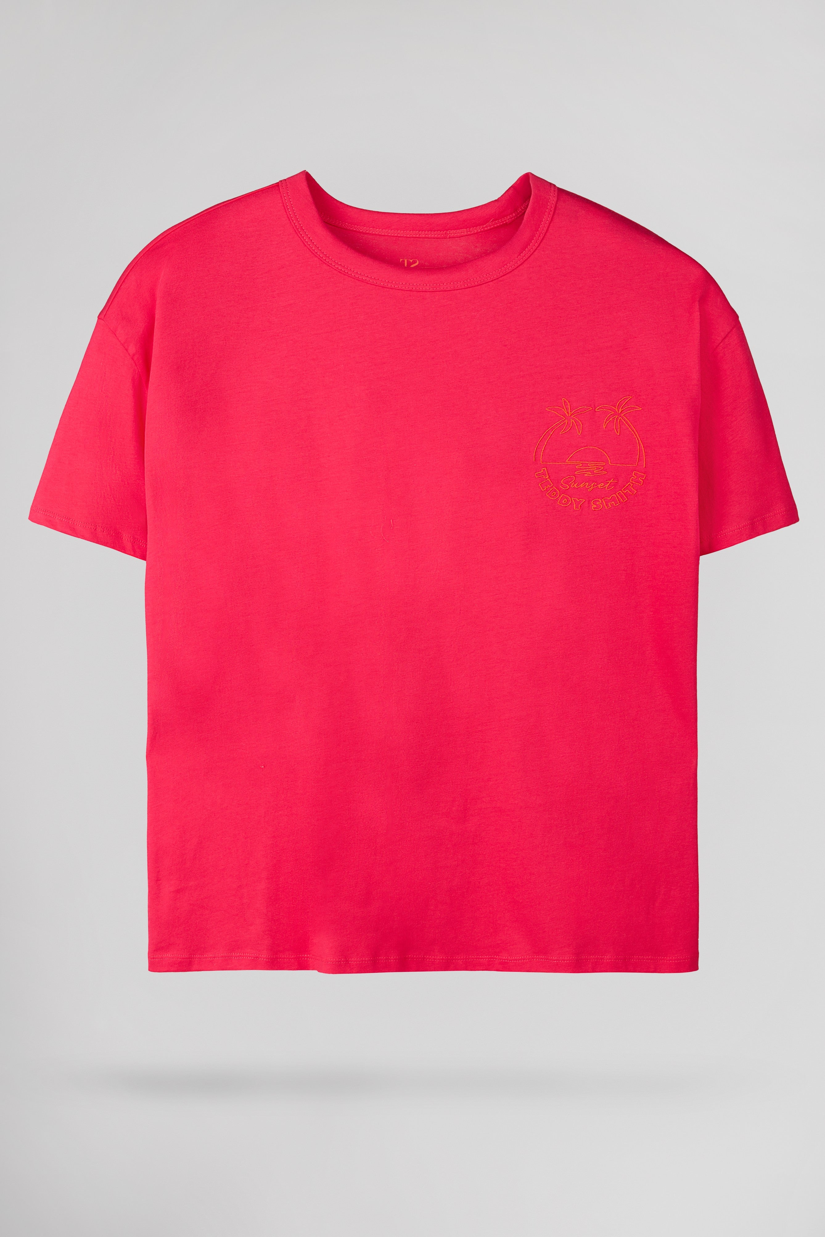 Teddy Smith T-Surf t-shirt femme rose fuchsia coton