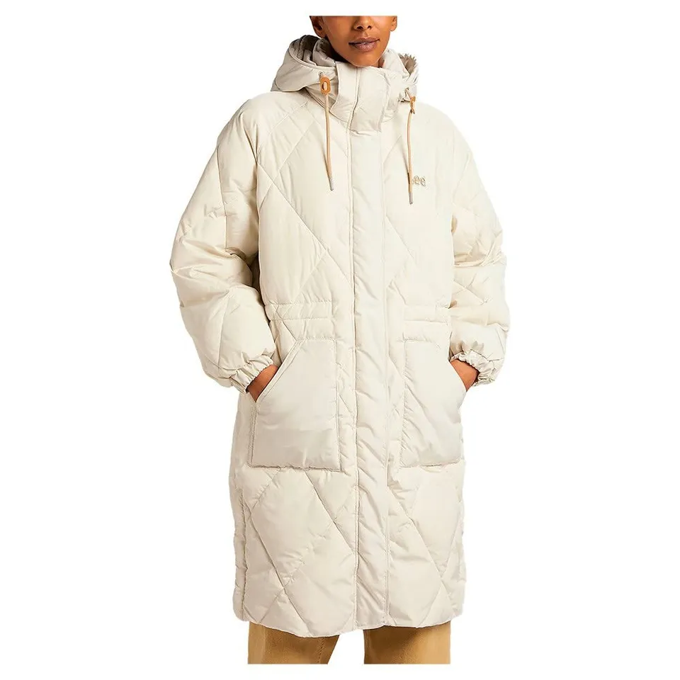 Lee Tampon Long veste femme Ecru XL coupe droite