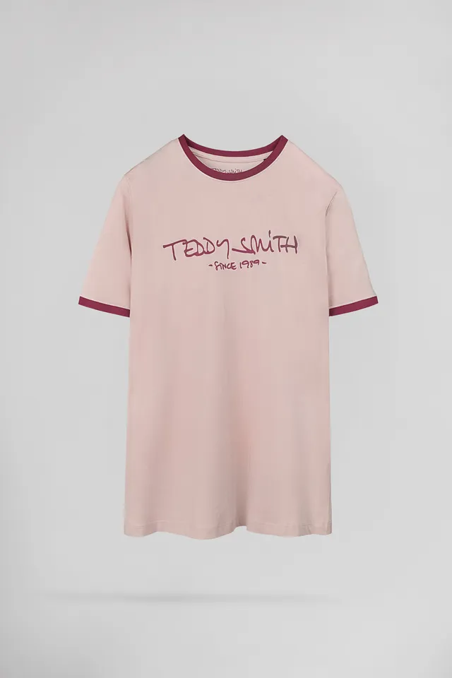 Teddy Smith Ticlass MC Rose Pastel t-shirt homme coton