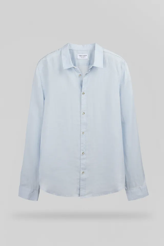 Teddy Smith C-Linen ML chemise lin bleu pastel homme
