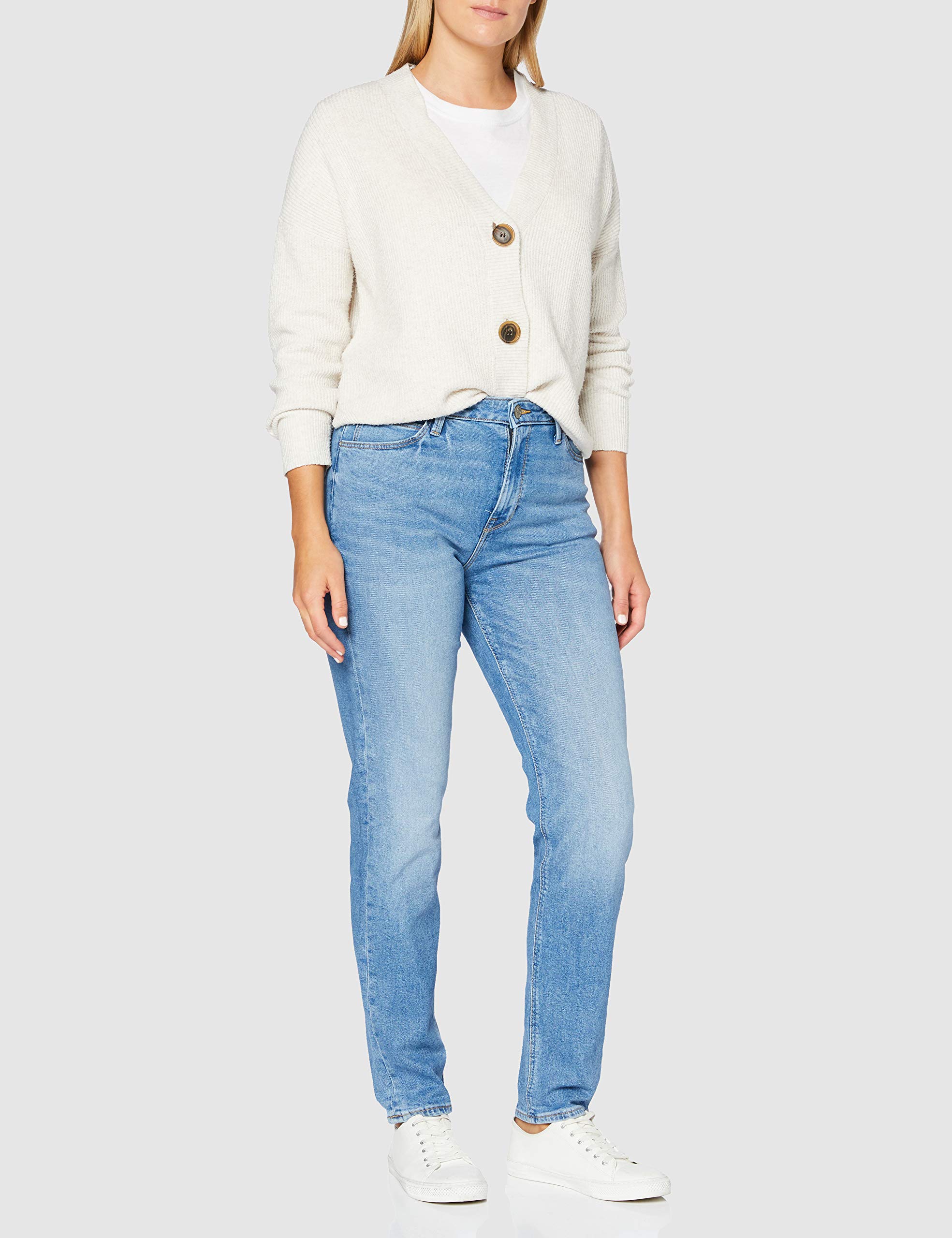Lee Mom Straight jean femme Mid Booster taille haute