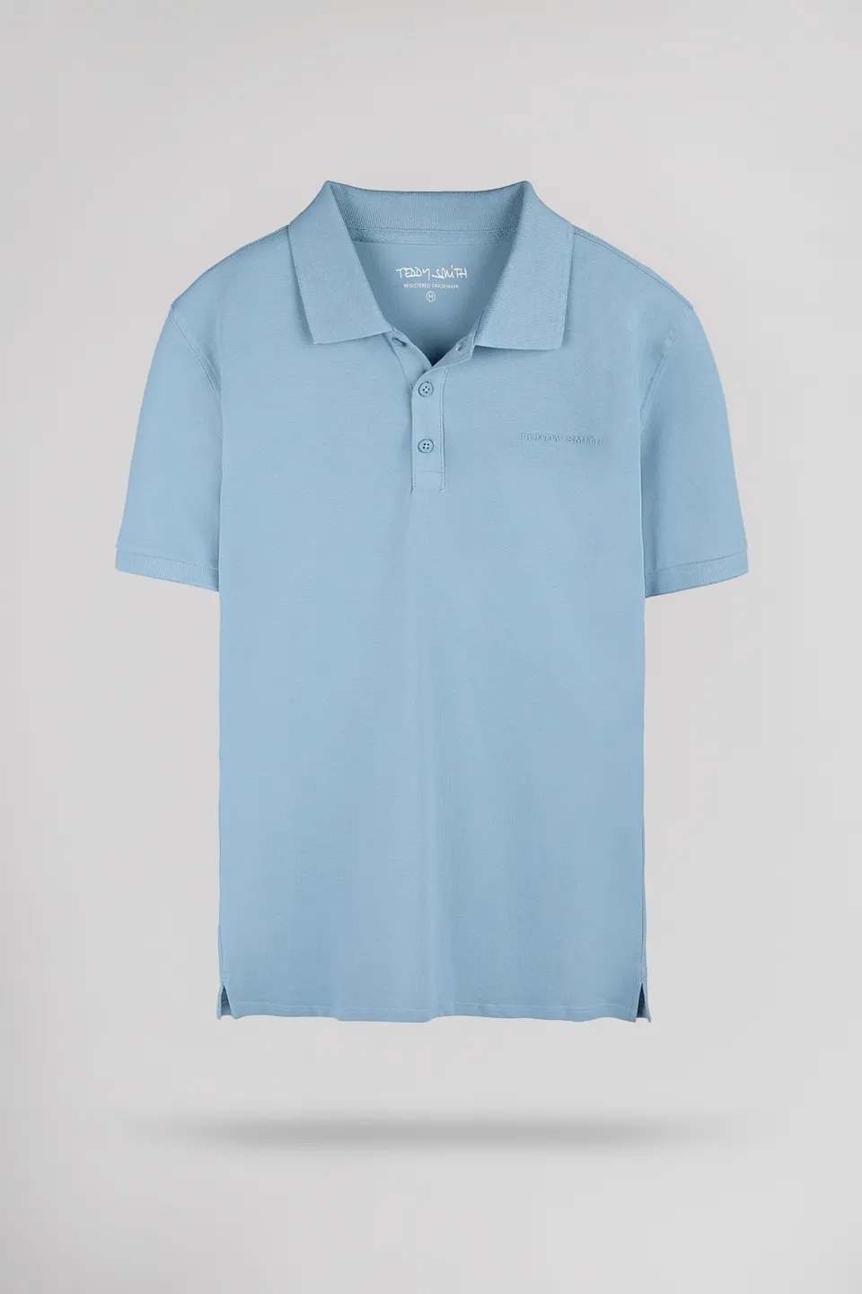 Teddy Smith P-Alban polo piqué bleu gris coton homme