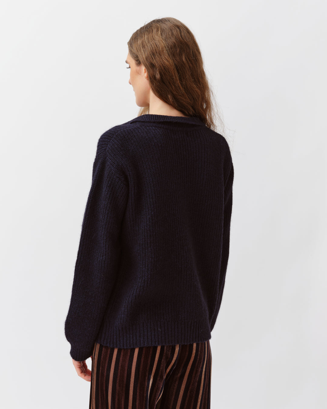DIEGA Palpo pull marine maille texturée
