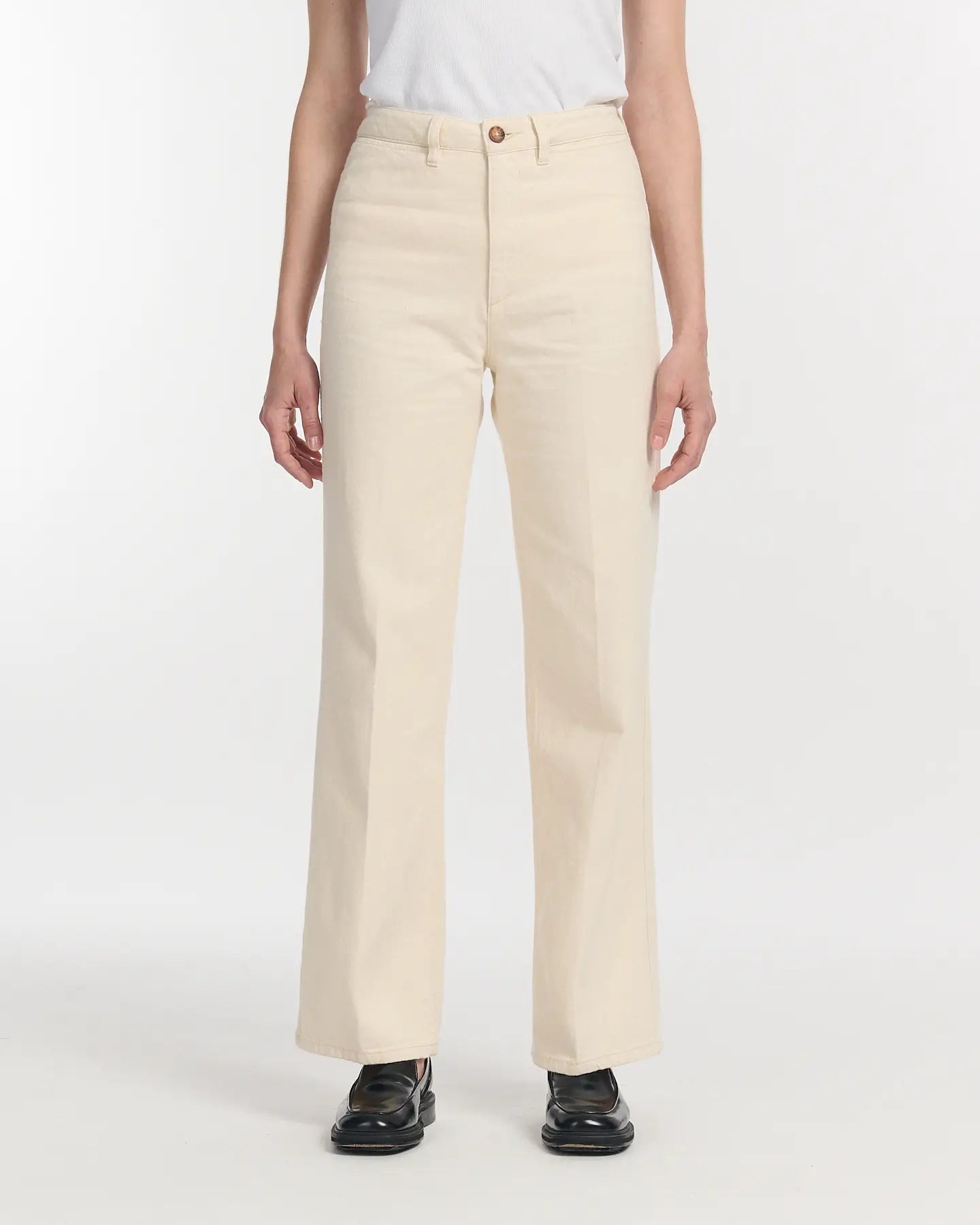 Labdip Swann Ecru jean large taille haute écru