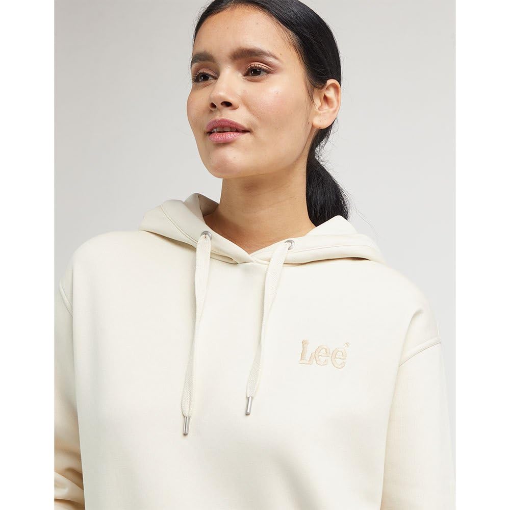 Lee Essential Hoodie sweat à capuche femme écru XL coupe décontractée