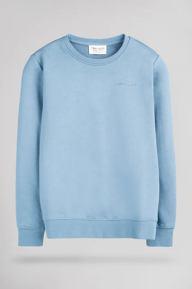 Teddy Smith S-Nark RC Jr sweat col rond bleu gris molleton