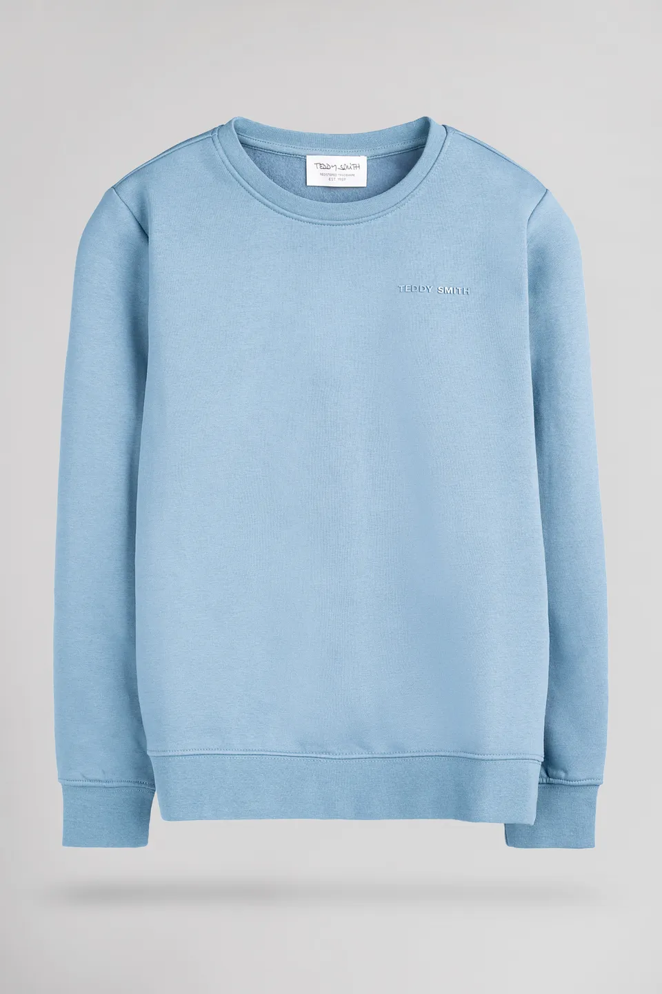 Teddy Smith S-Nark RC Jr sweat col rond bleu gris molleton