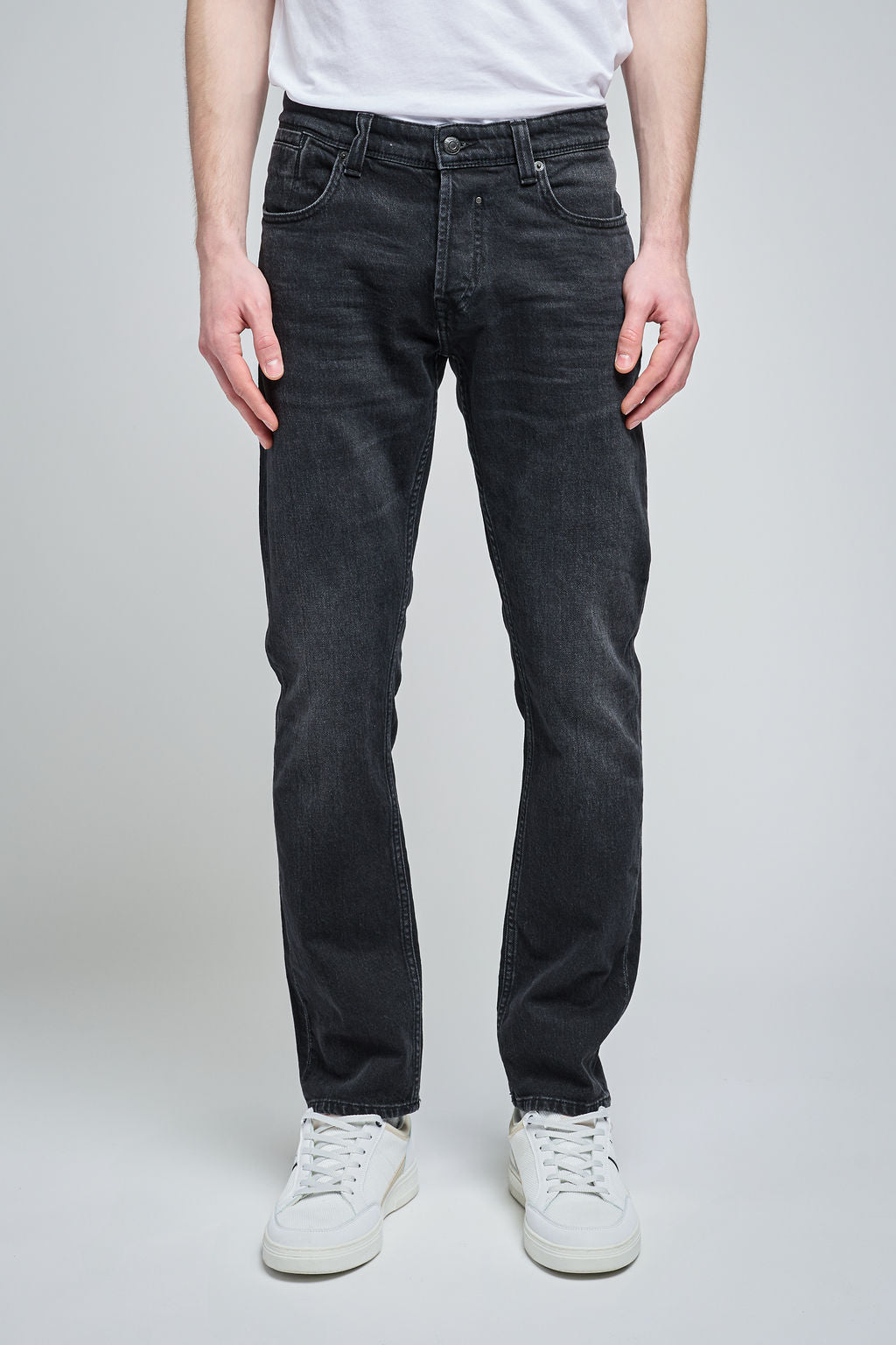 Teddy Smith Reg L32 Jean Droit Black Used Coton