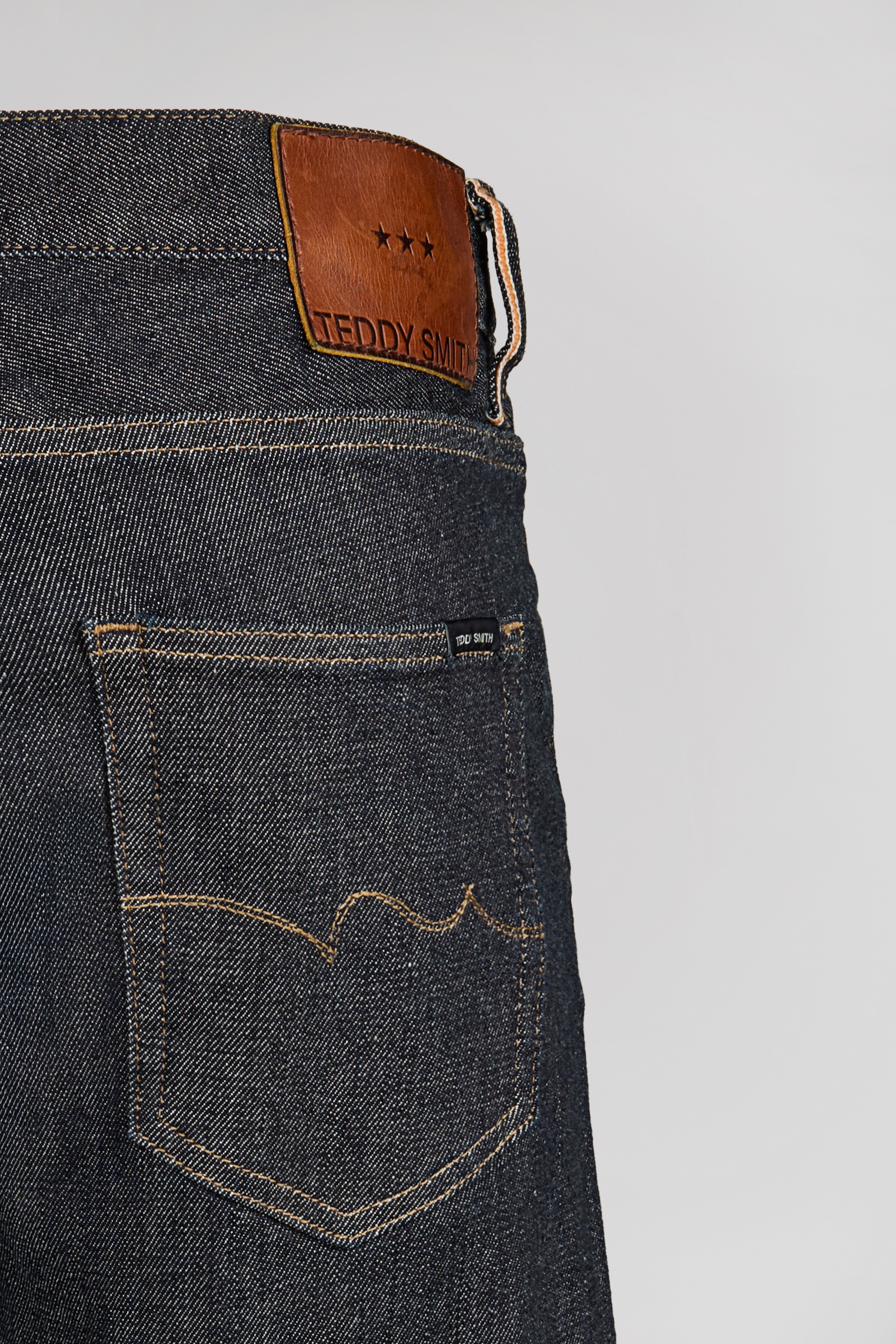 Teddy Smith Rock Selvedge L32 jean droit dark blue