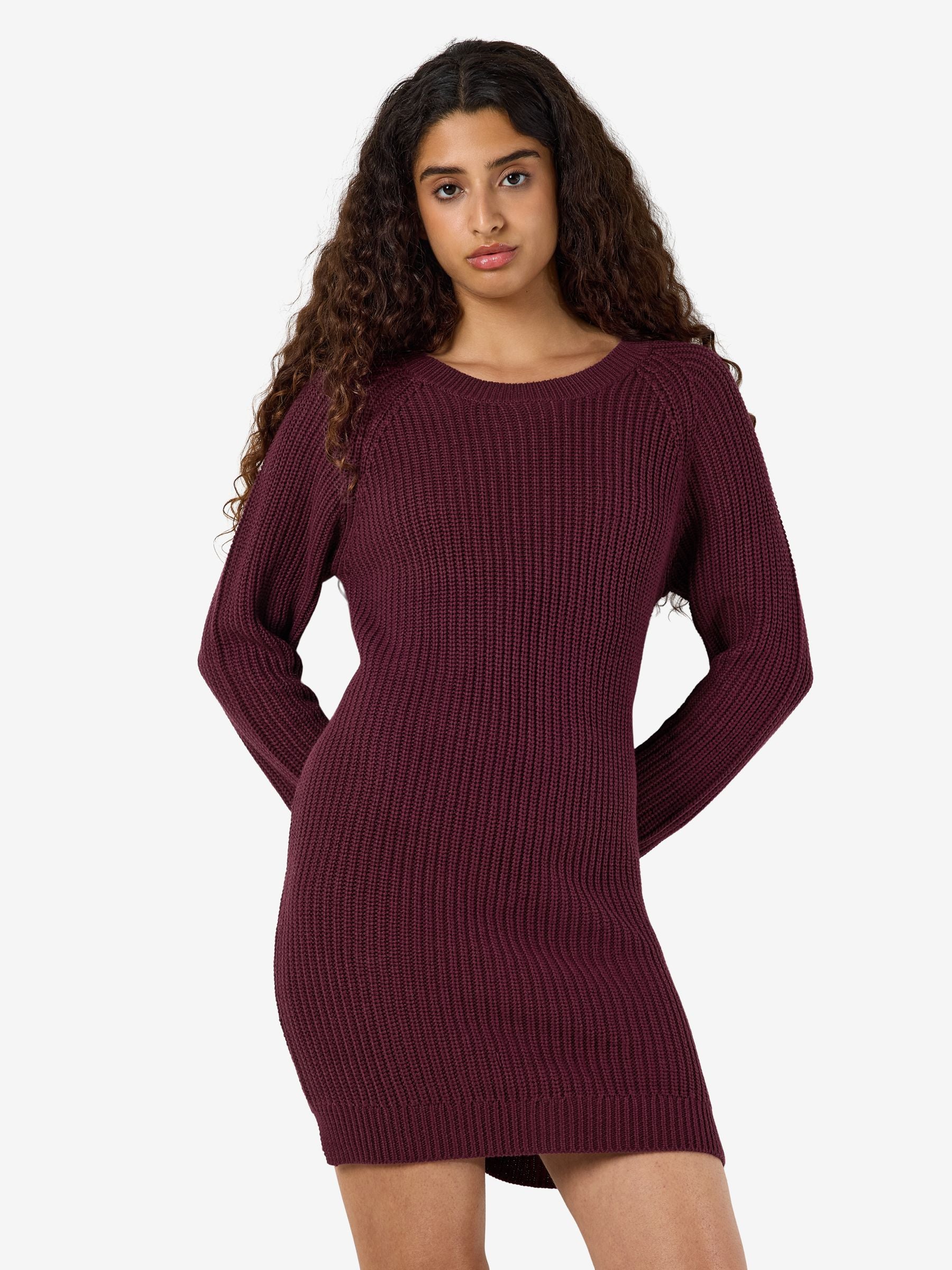 Noisy May robe pull en maille col rond coupe loose