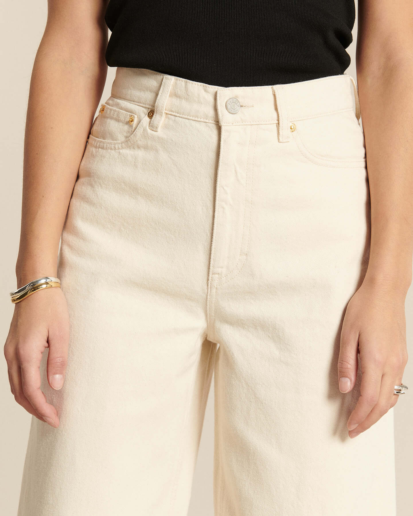 Labdip Jemma jean ballon femme écru taille 30 coton