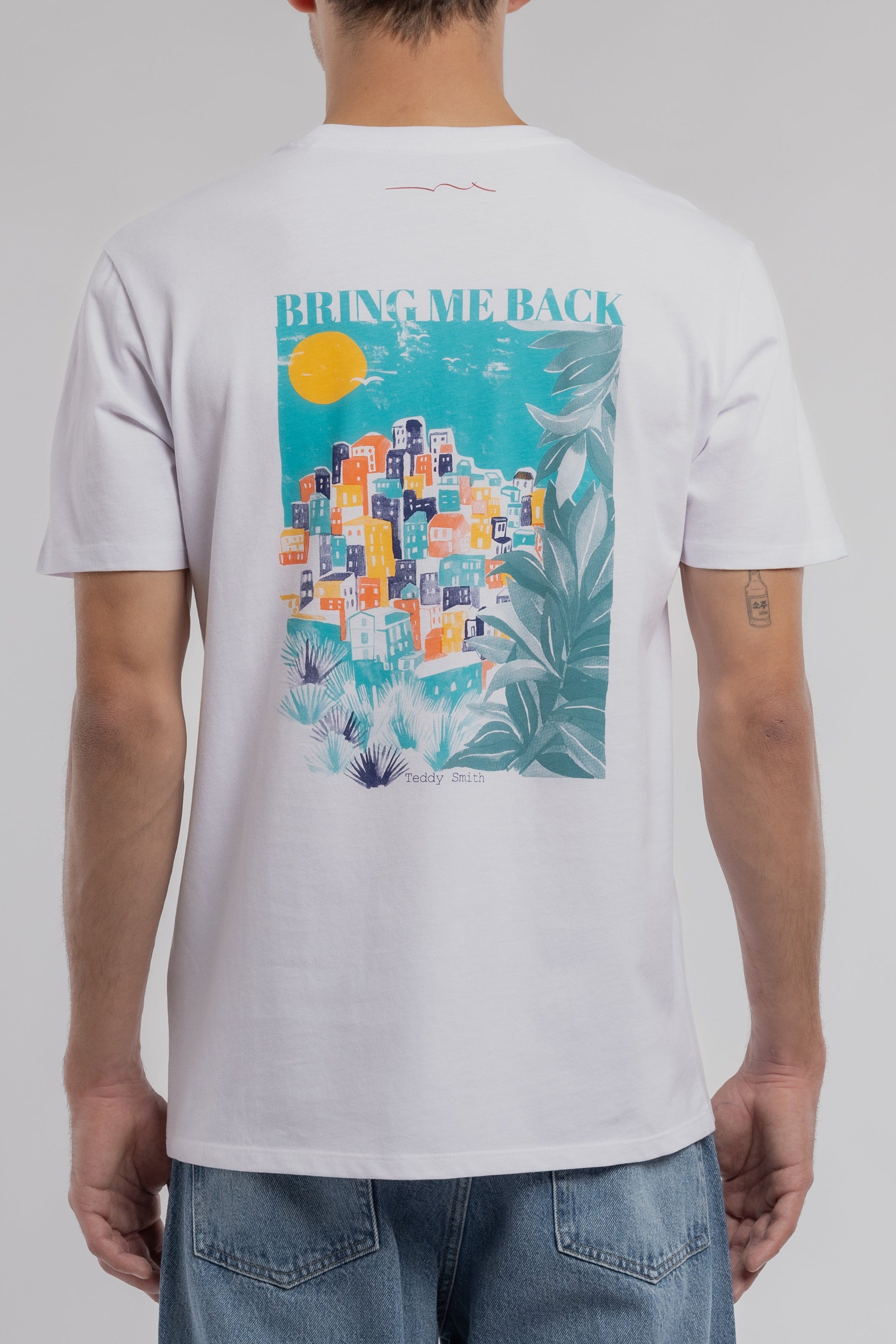 Teddy Smith T-Land t-shirt blanc col rond homme