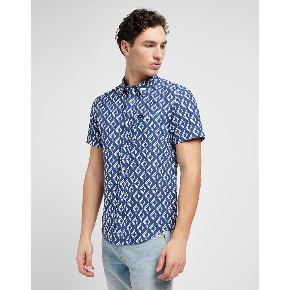 Lee Leesure chemise homme manches courtes rayé coton