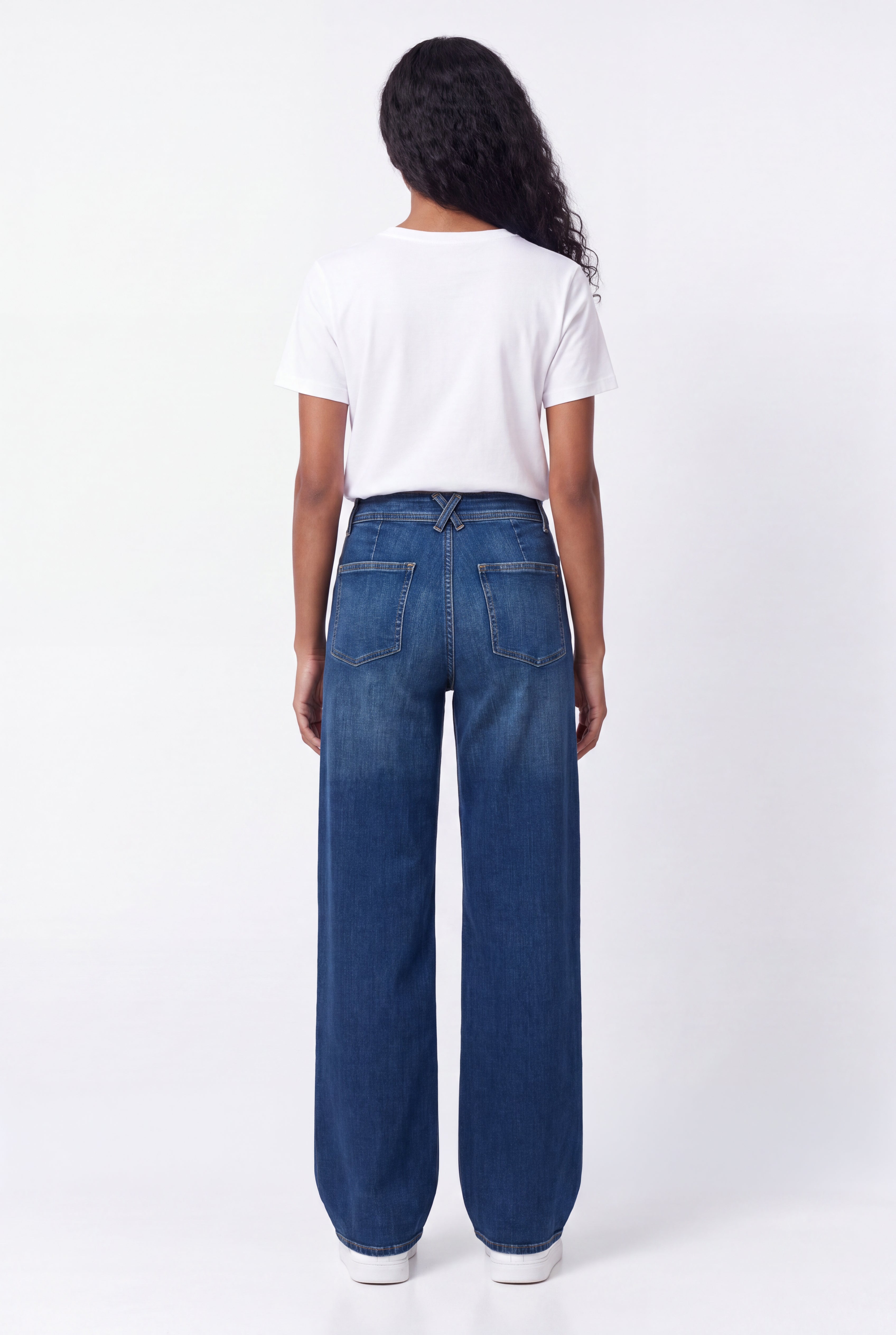 Teddy Smith P-Josefa Button jean flare femme indigo taille haute