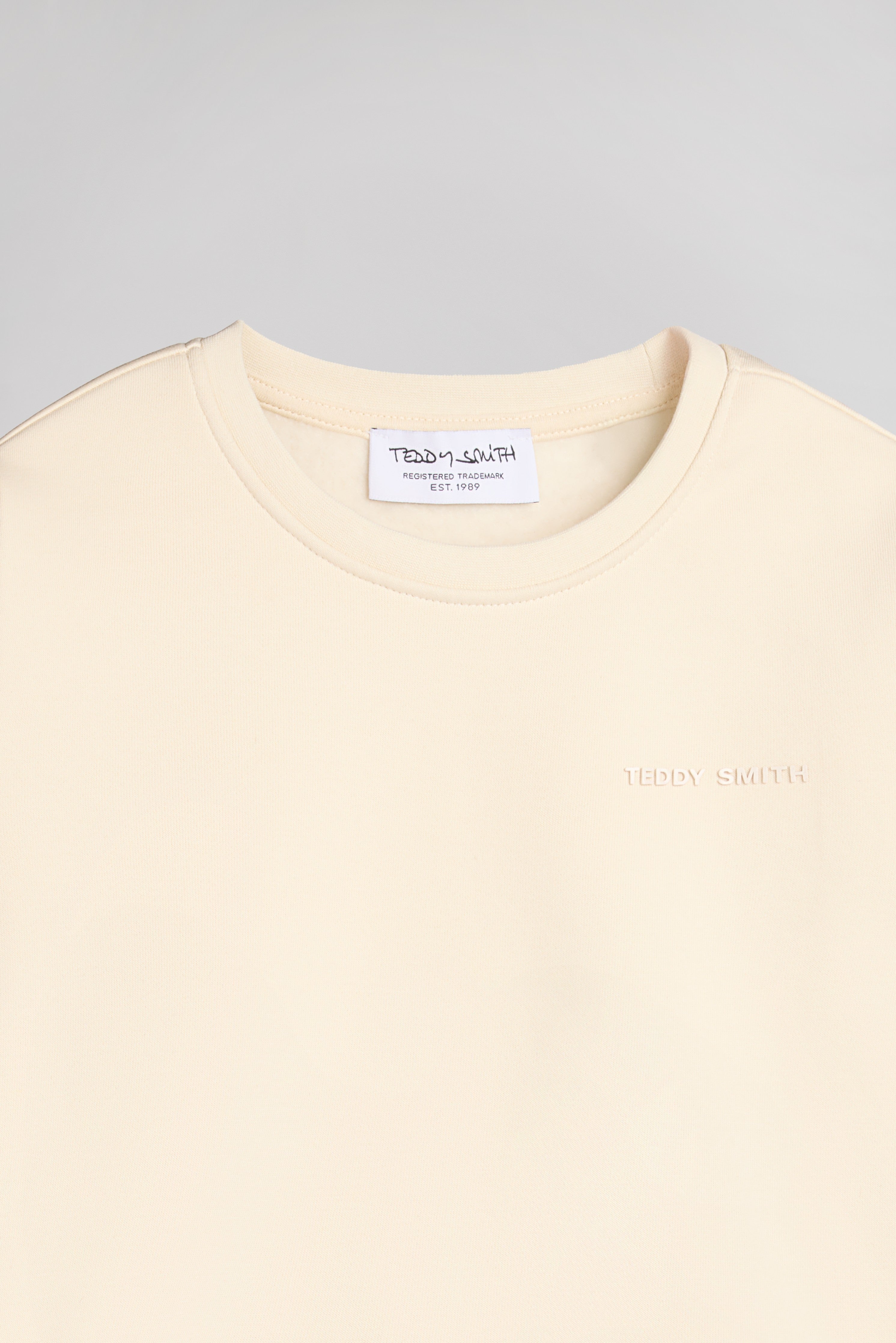 Teddy Smith S-Nark RC Jr sweat garçon écru molleton