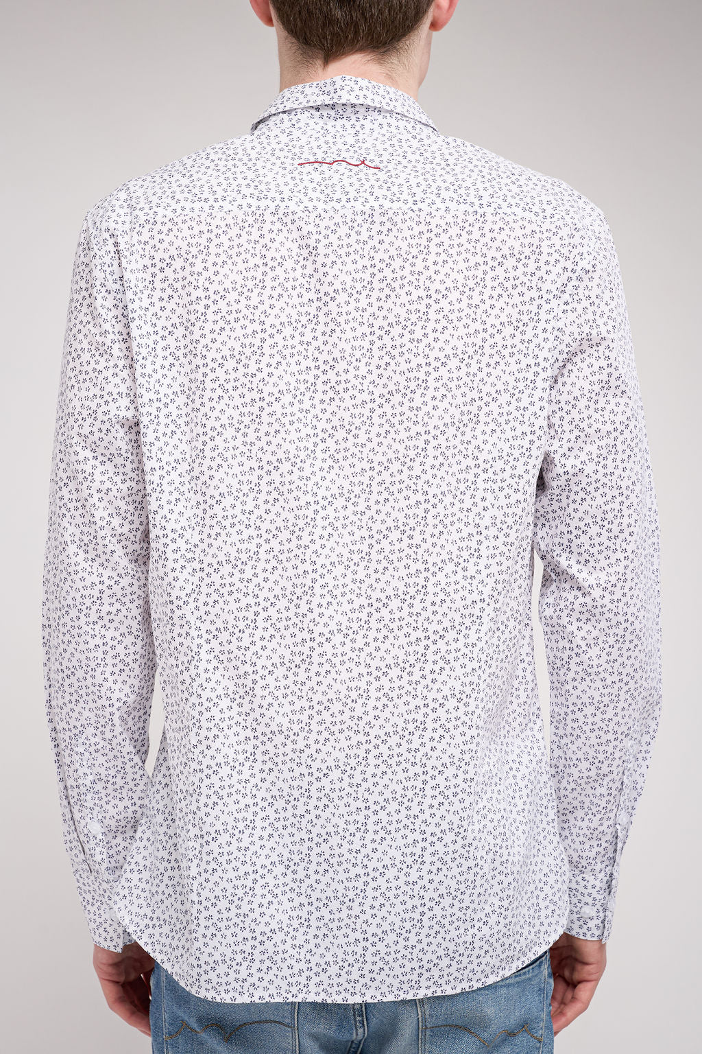 Teddy Smith Carton ML chemise cintrée blanc micro print