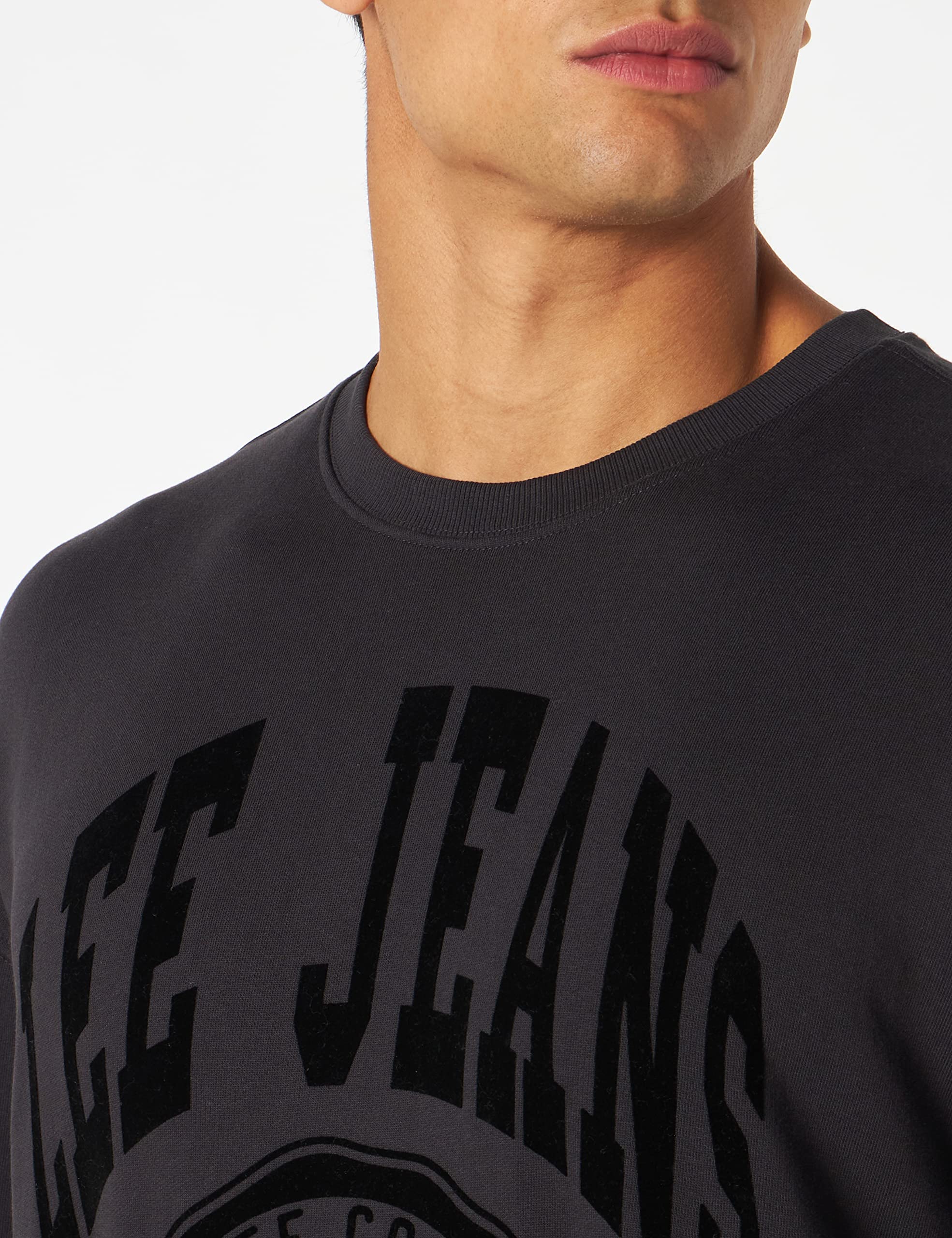 Lee Crew Seasonal sweat homme noir délavé XL