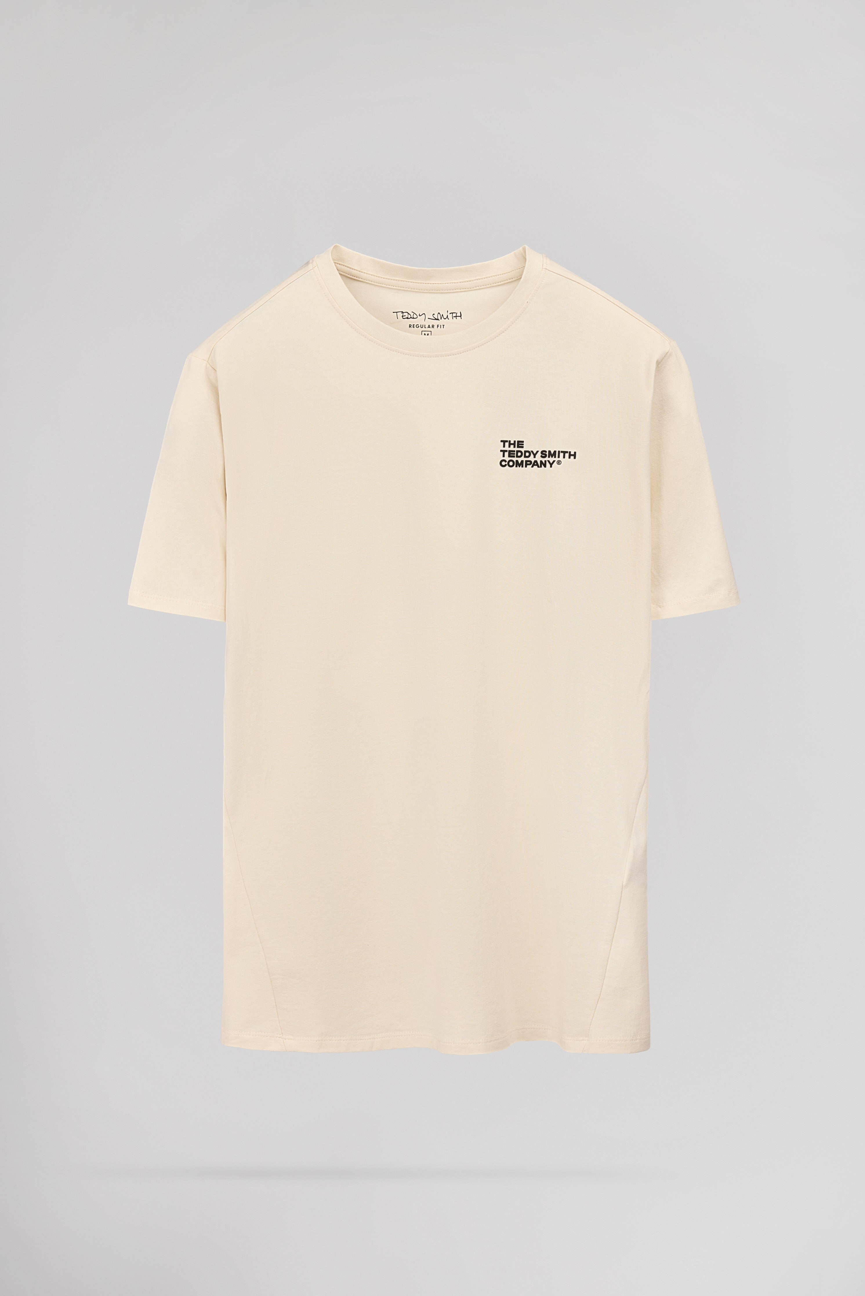 Teddy Smith T-Company t-shirt cream homme col rond