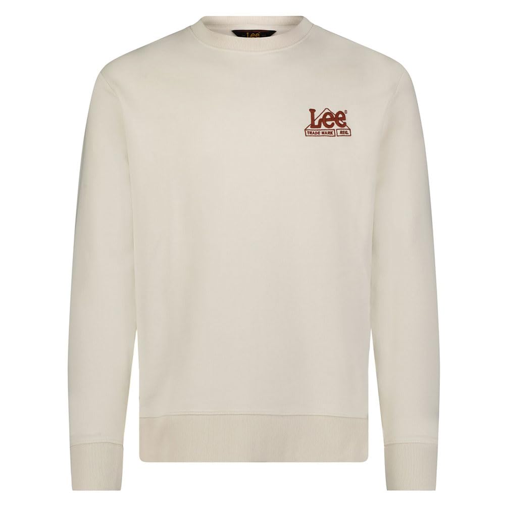 Lee Seasonal Crew sweat homme écru coupe regular