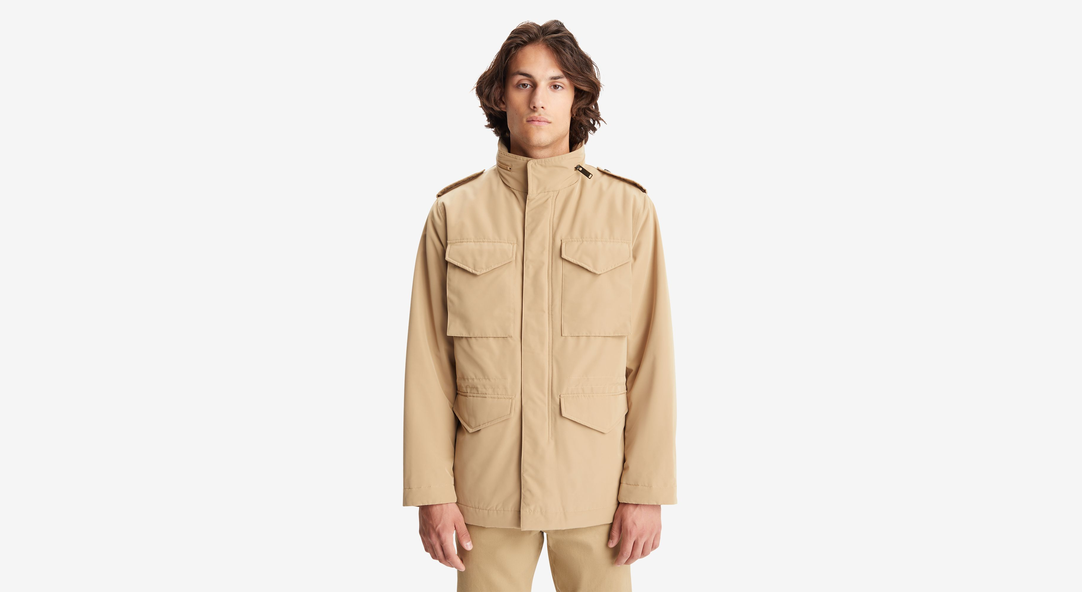 Dockers Field veste homme beige coupe droite