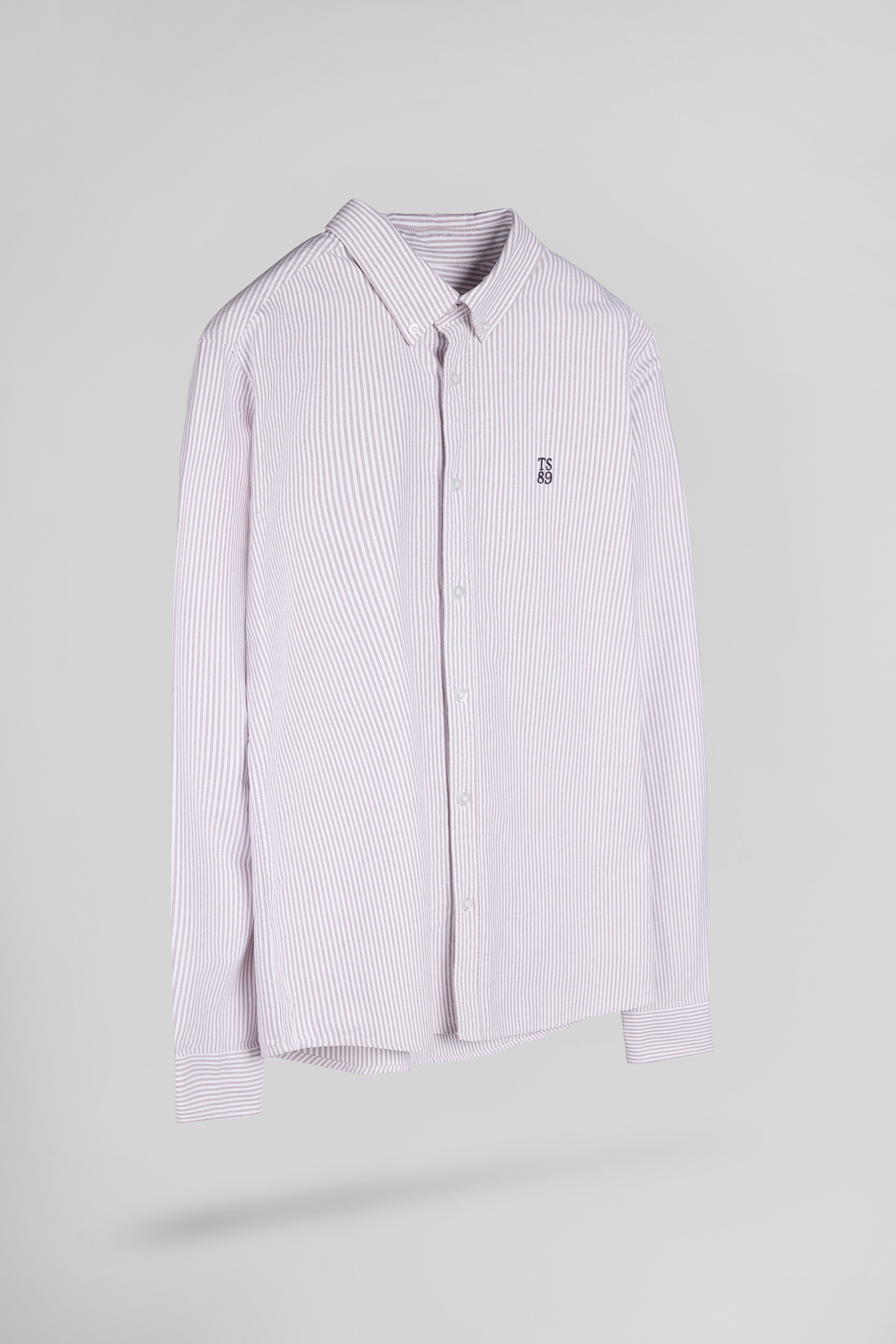 Teddy Smith C-Stanley ML chemise rayures framboise homme