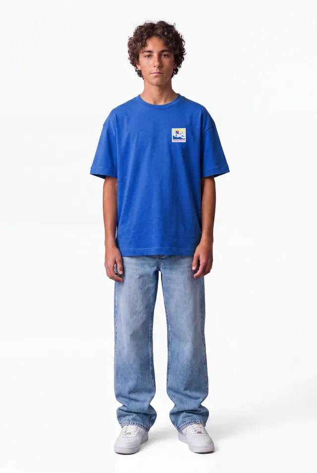 Teddy Smith T-Mountain t-shirt garçon bleu pep's coton