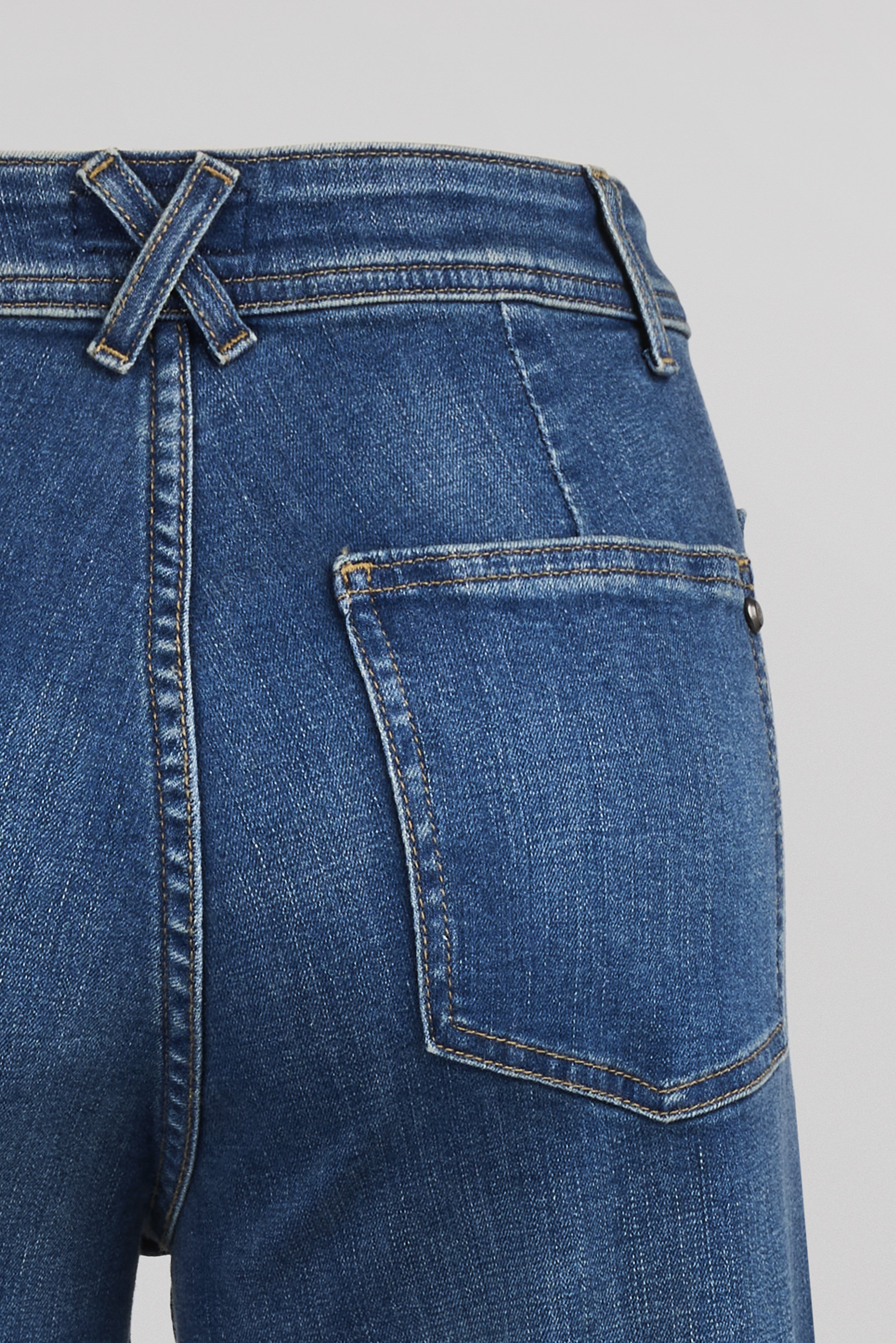 Teddy Smith P-Josefa Button jean flare femme indigo taille haute