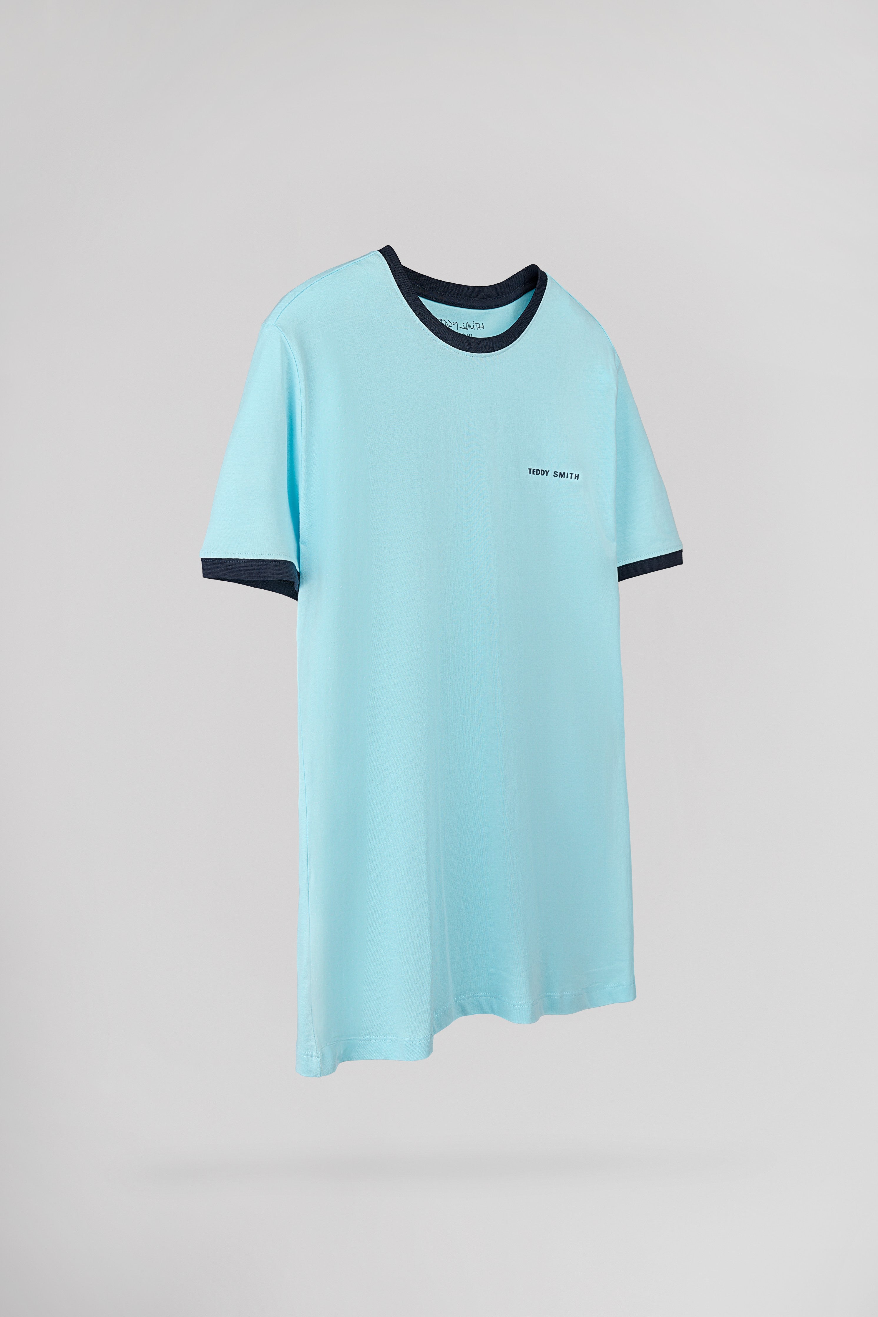 Teddy Smith The-Tee 2 R MC t-shirt bleu lagon col rond
