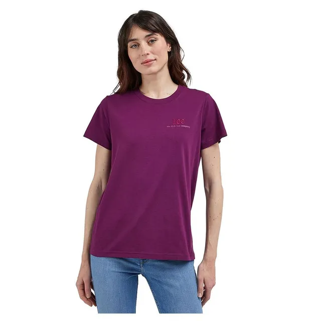 Lee Small Logo Tee T-shirt Femme lilas coton