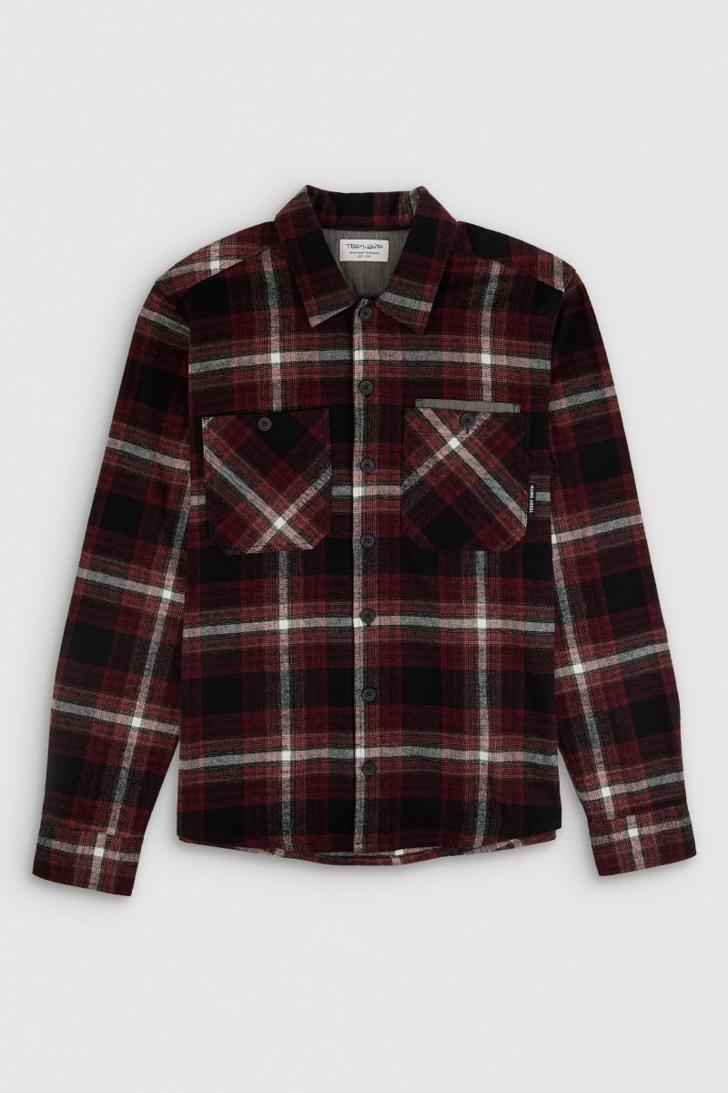 Teddy Smith Turner ML chemise flanelle carreaux rouge