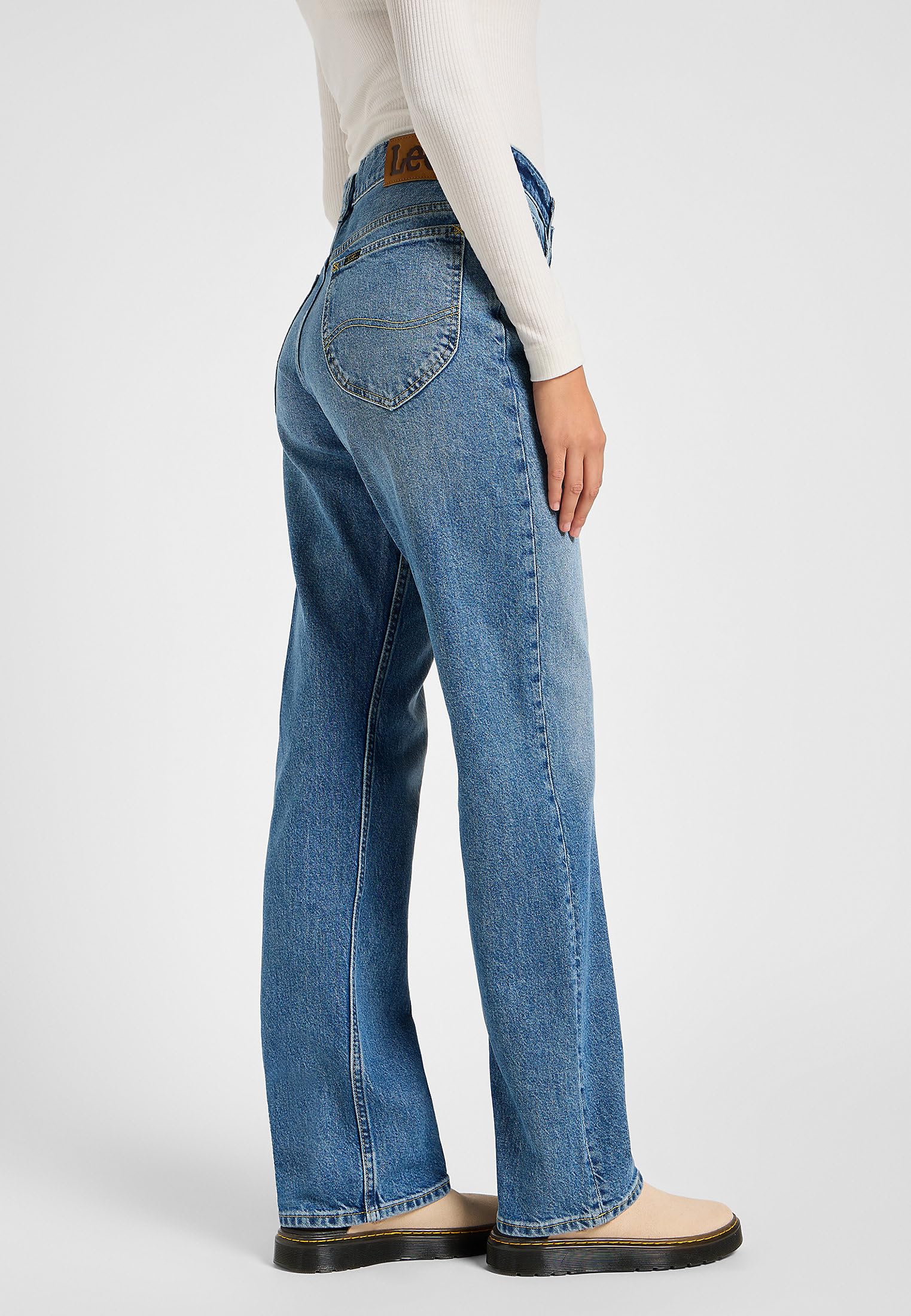 Lee Rider Classic jean femme 24W/29L Crystal Clear droit