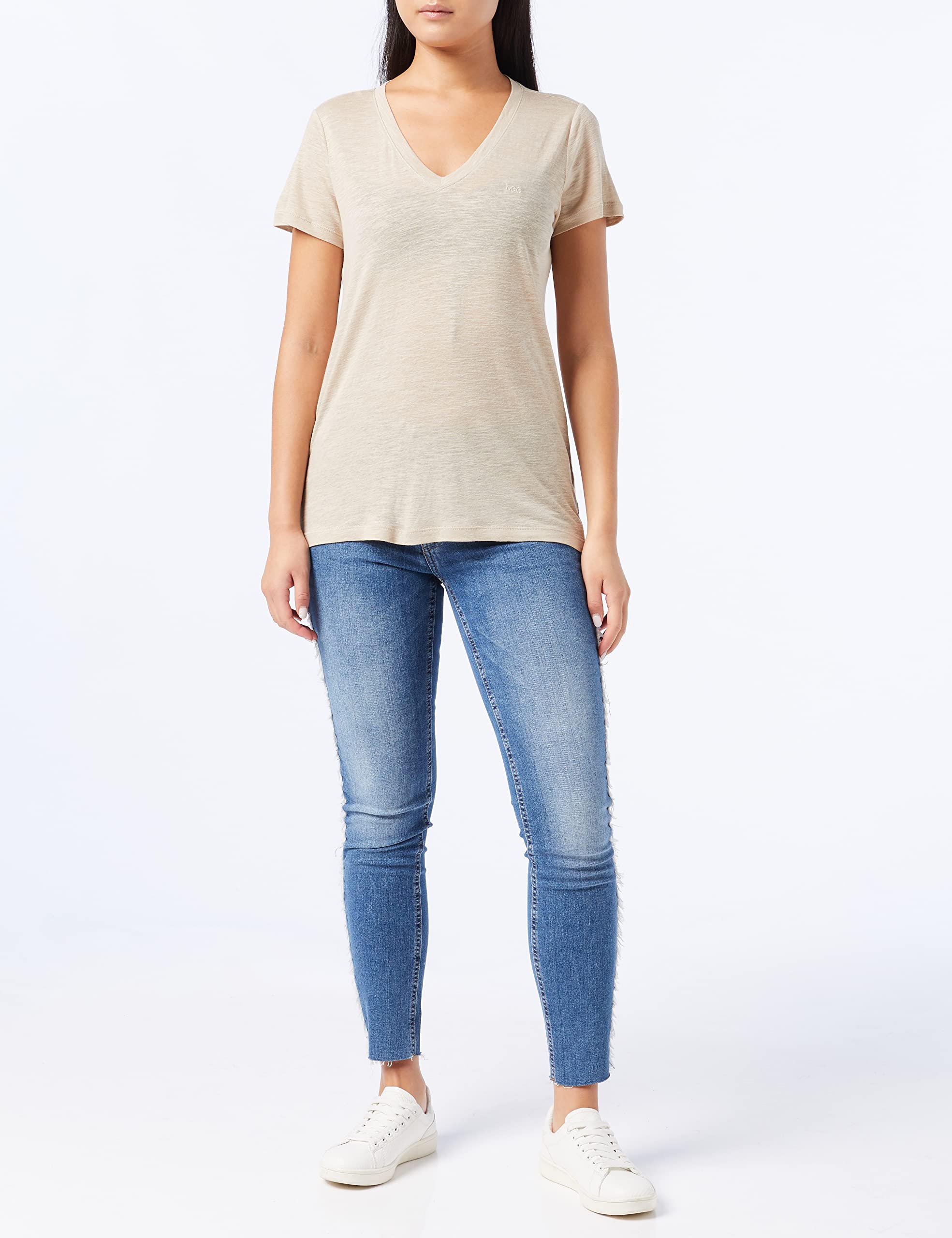 Lee V Neck Tee t-shirt femme col V Oxford