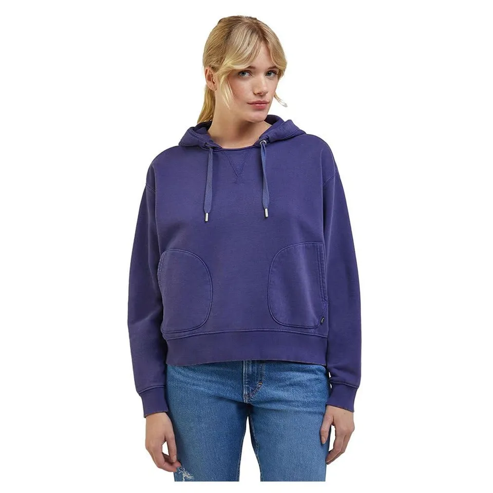 Lee Relaxed sweat capuche femme myrtille molleton