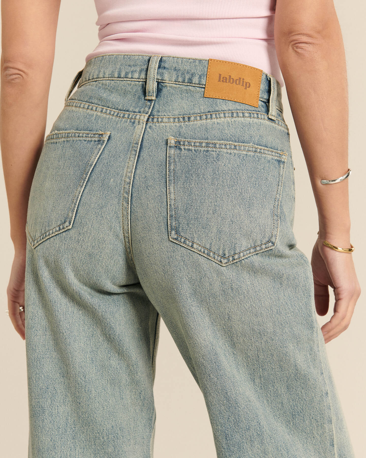 Labdip Joie jean large bleu dirty 100% coton 12,5 oz
