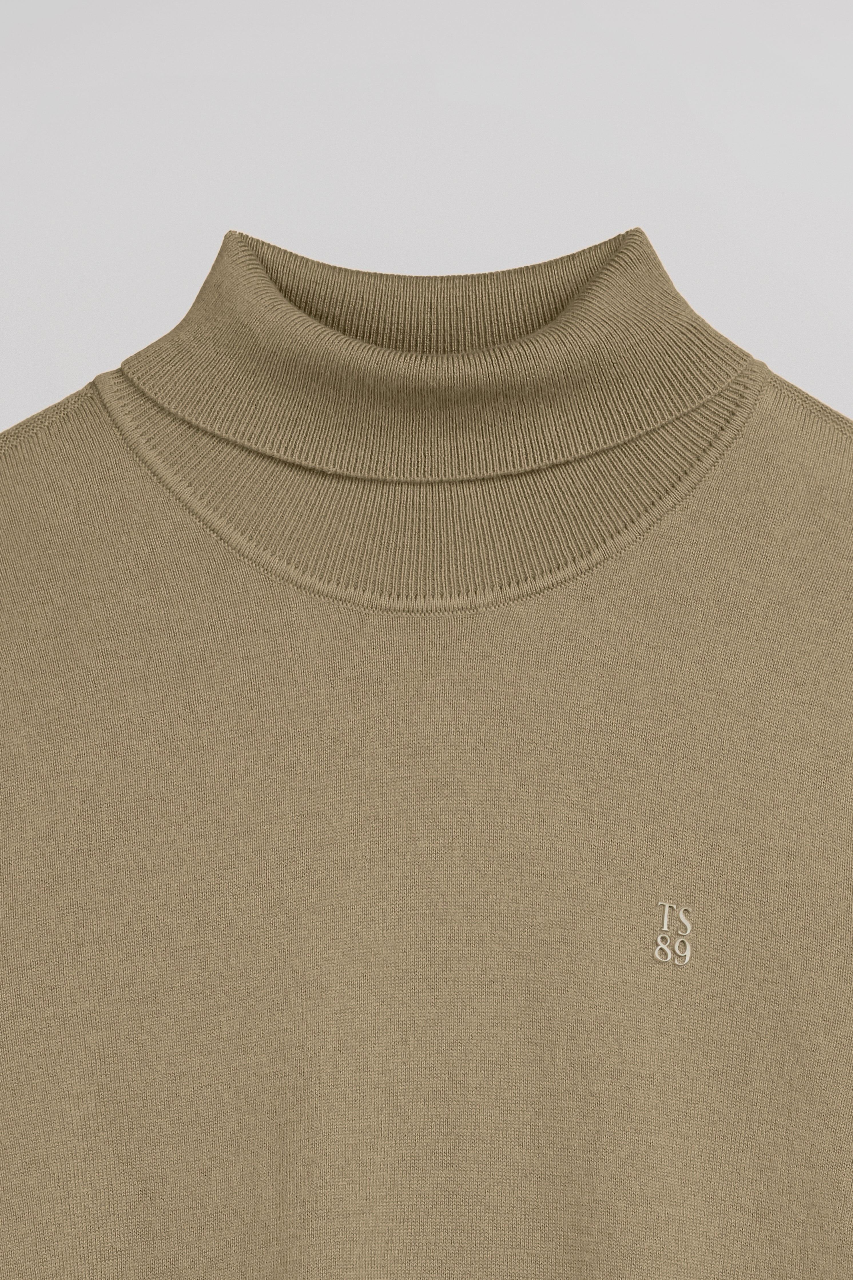 Teddy Smith P-Marcellus pull col roulé beige slim