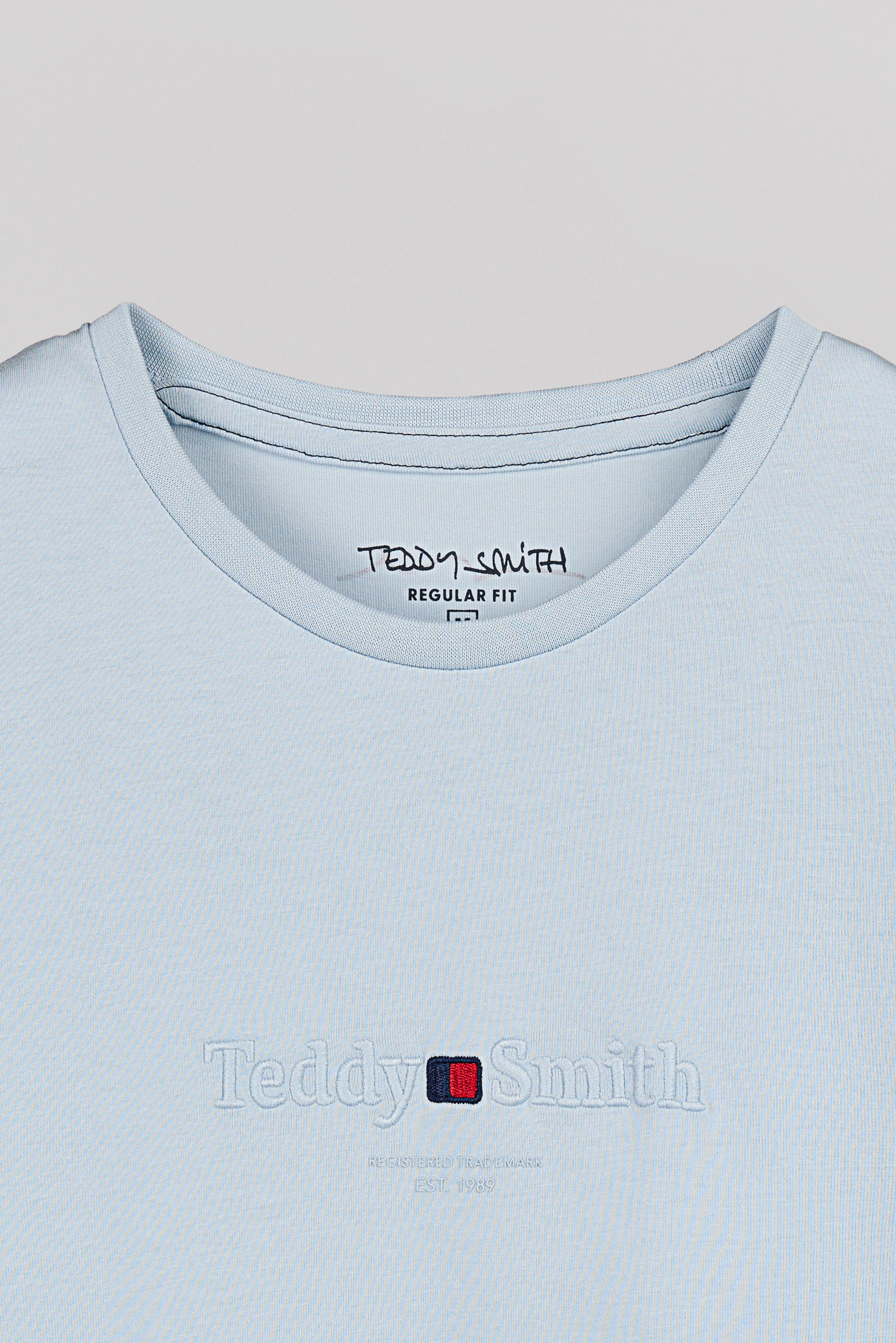 Teddy Smith T-Jim MC t-shirt bleu pastel 100% coton