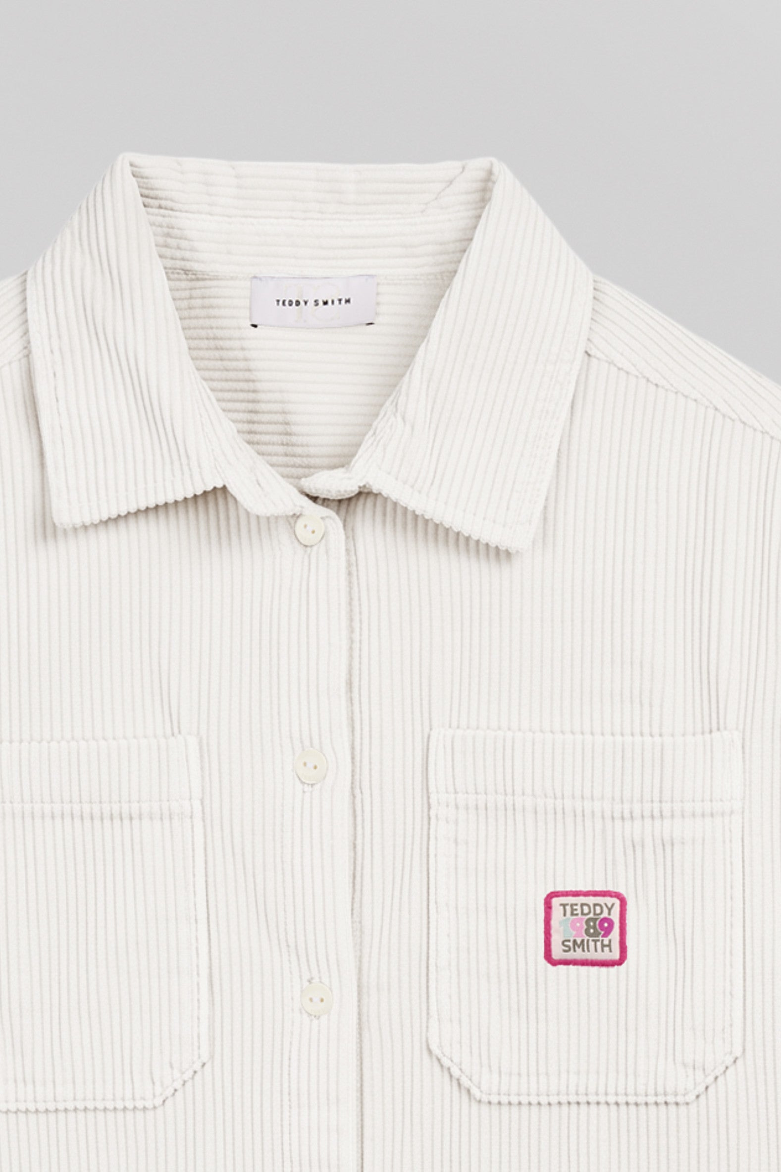 Teddy Smith C-Alia ML chemise femme velours blanc oversize