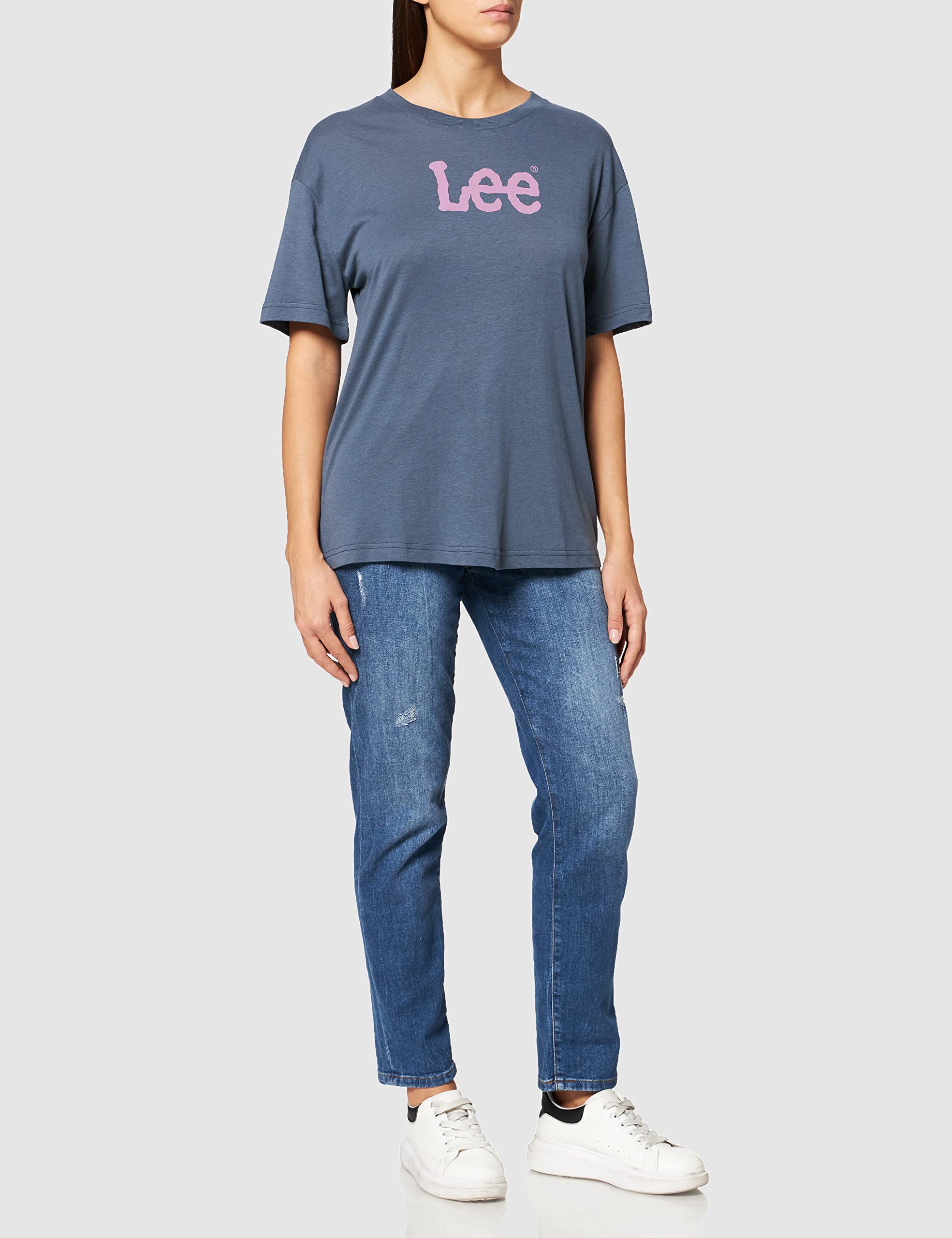 Lee Relaxed Crew Tee t-shirt blanc manches longues