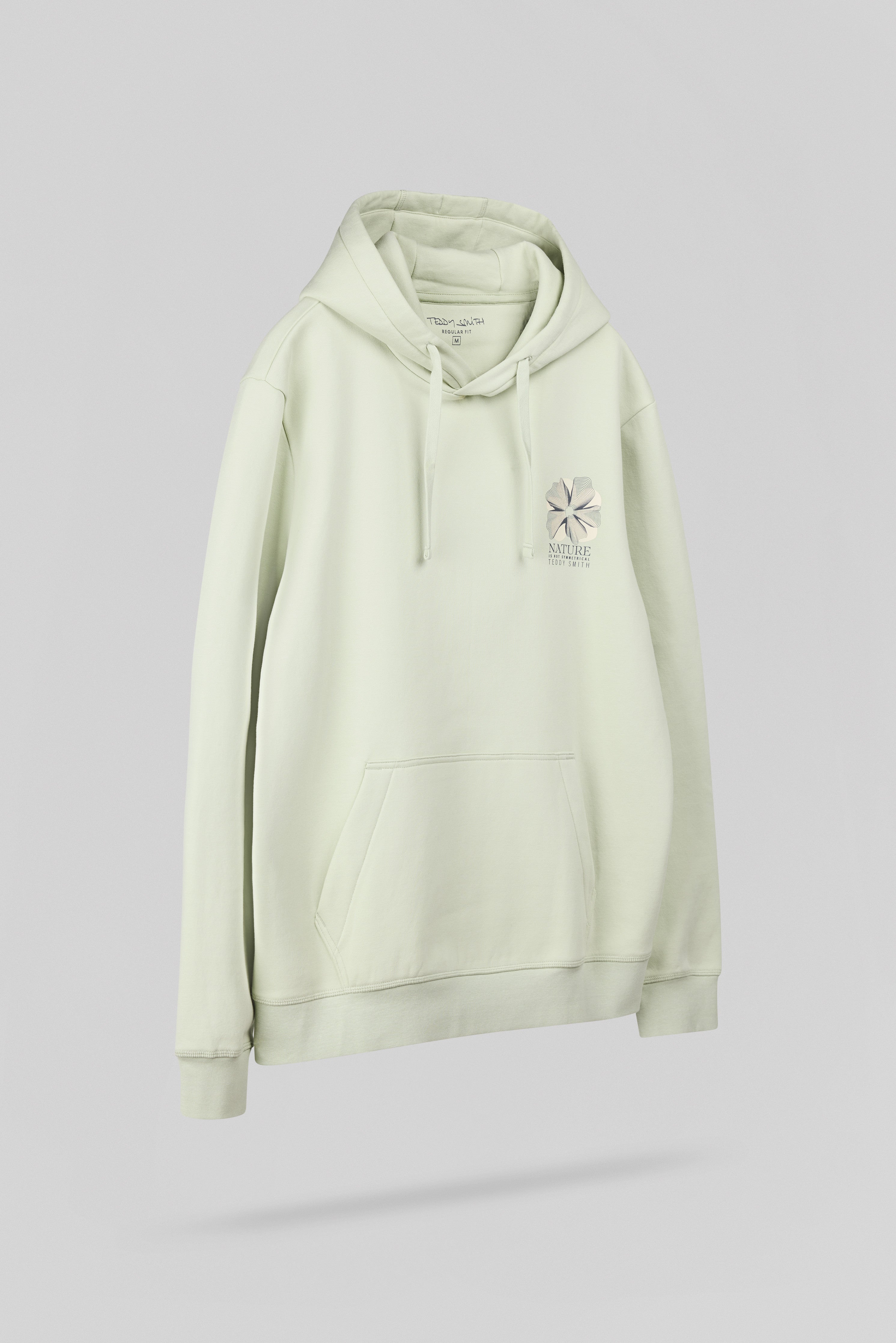 Teddy Smith S-Nature Hoody Vert Nacre sweat capuche coton